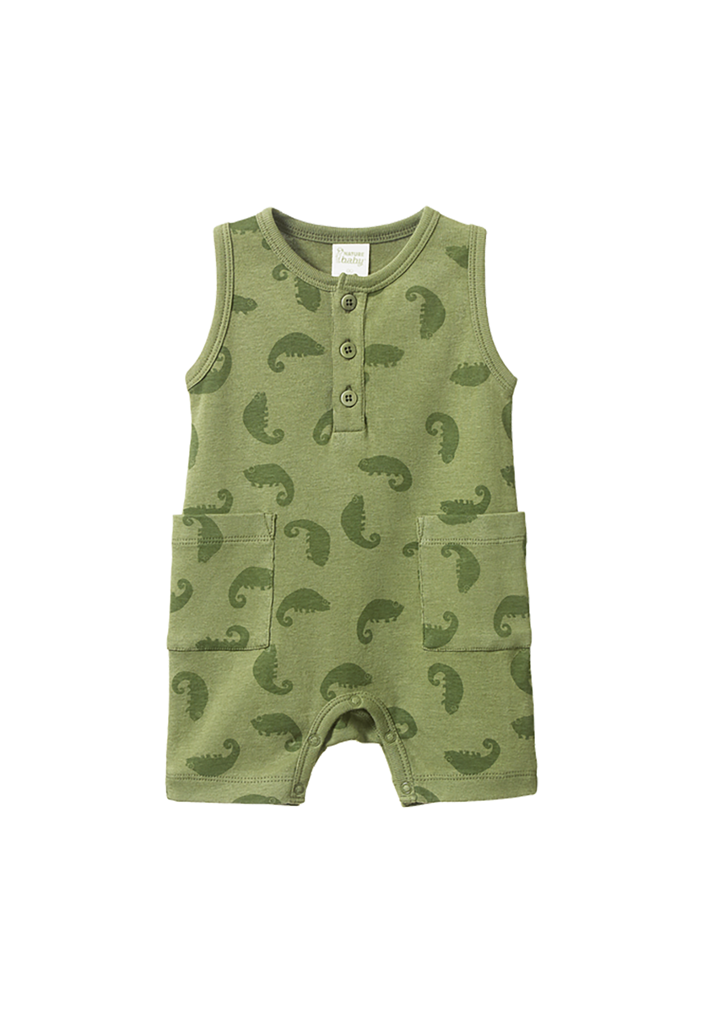 nature baby - camper suit - chameleon