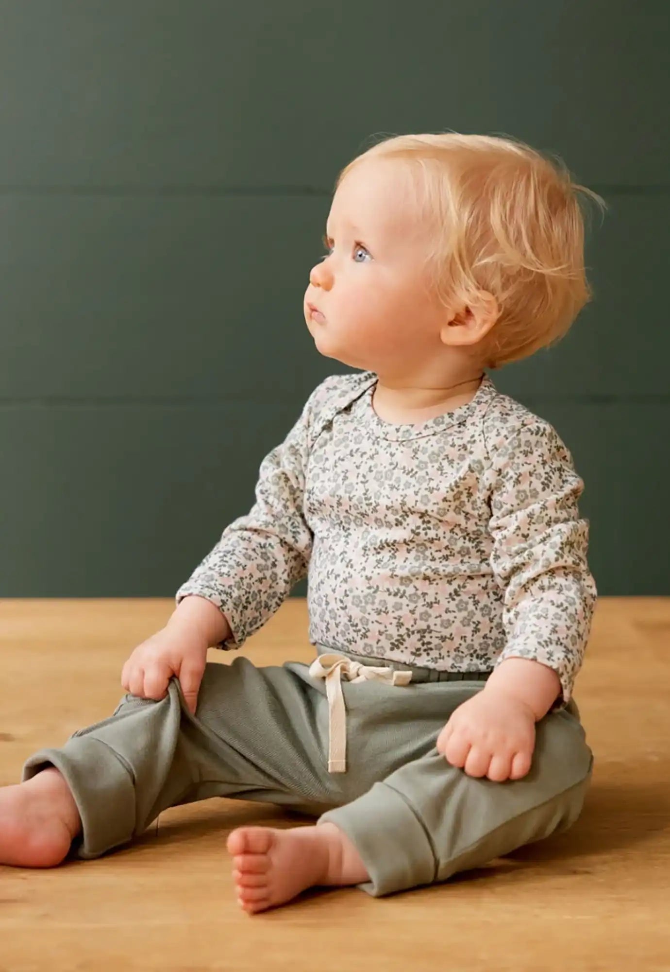 nature baby - drawstring pants - nettle
