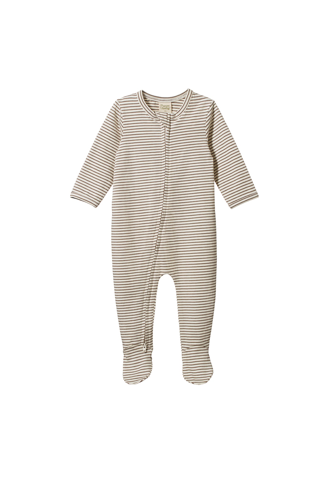 nature baby - dreamlands suit - mushroom pinstripe