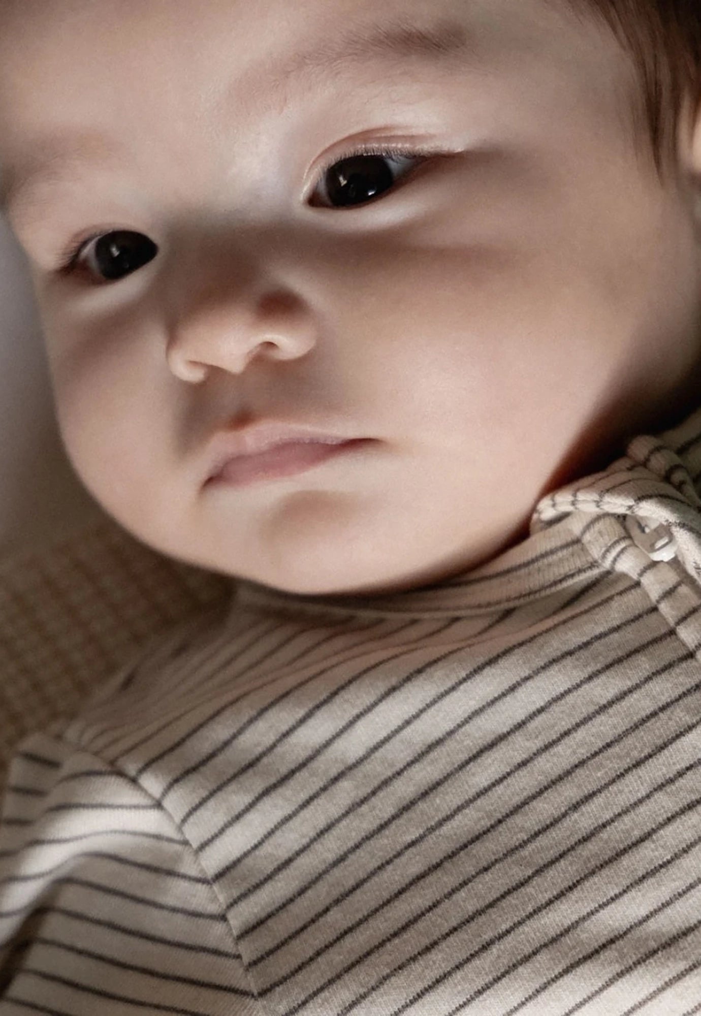 nature baby - dreamlands suit - mushroom pinstripe