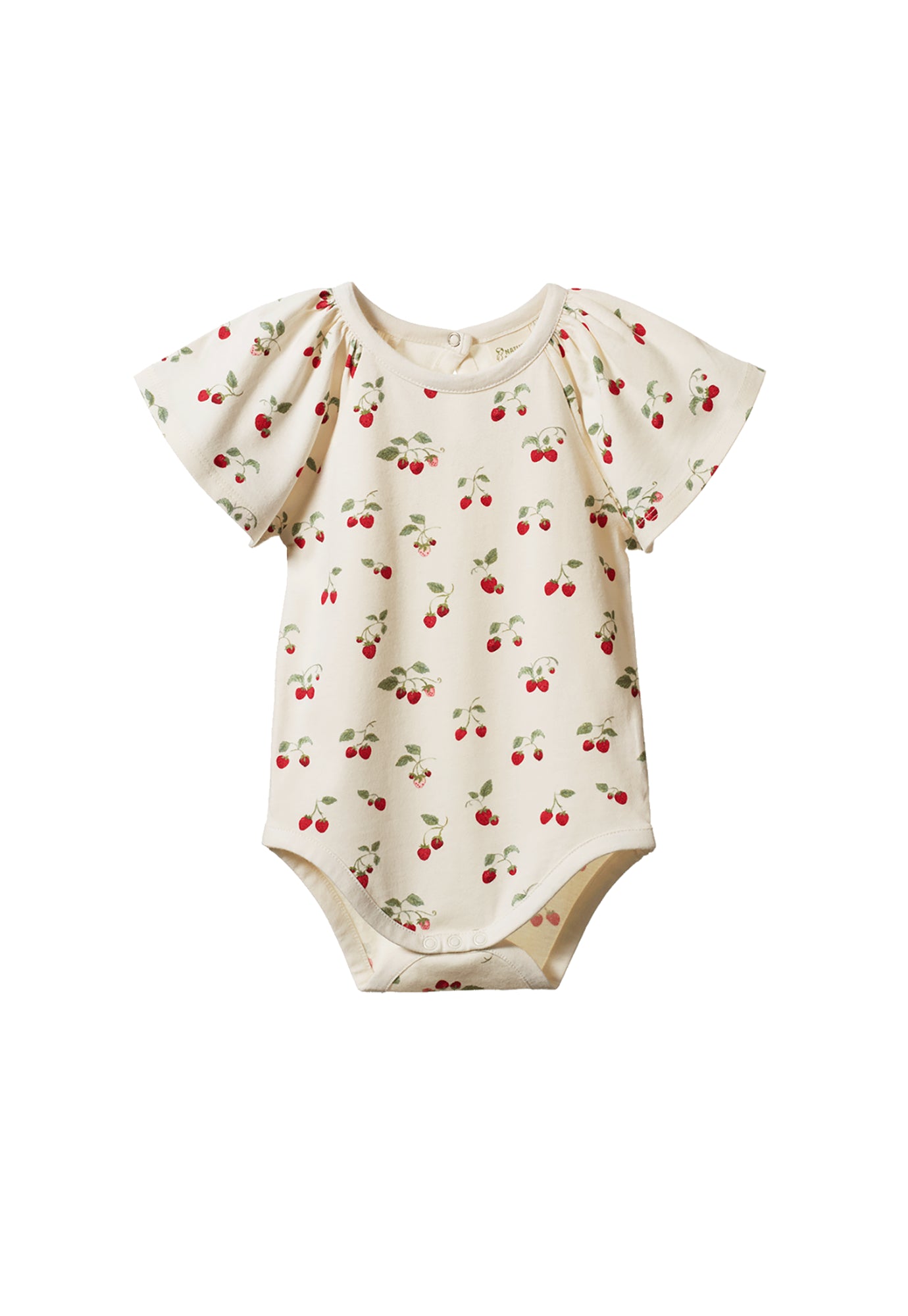nature baby - faye bodysuit - strawberry blush
