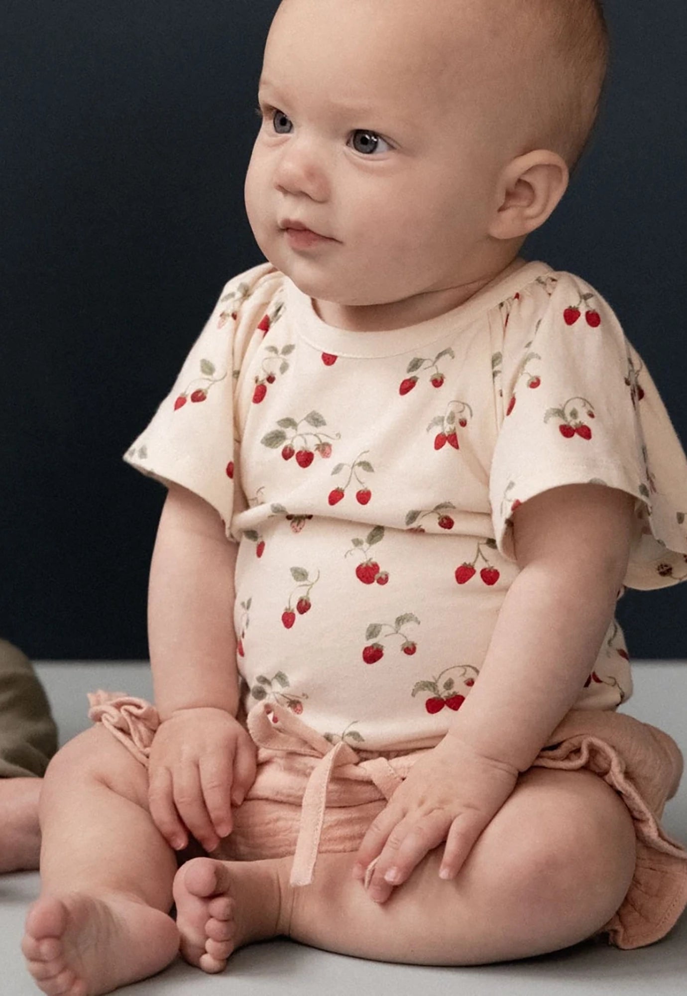 nature baby - faye bodysuit - strawberry blush