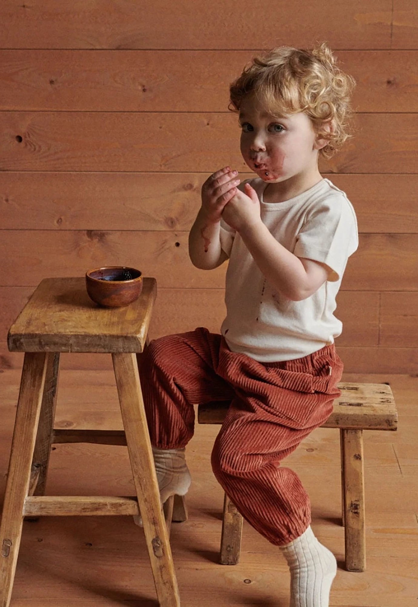 nature baby - frankie cord pants - spice