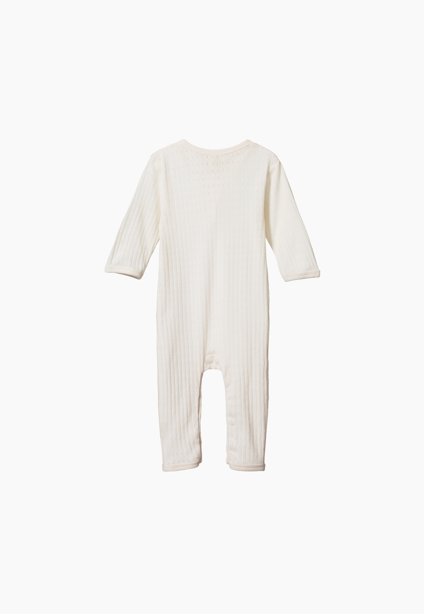 nature baby - henley pyjama suit pointelle - natural