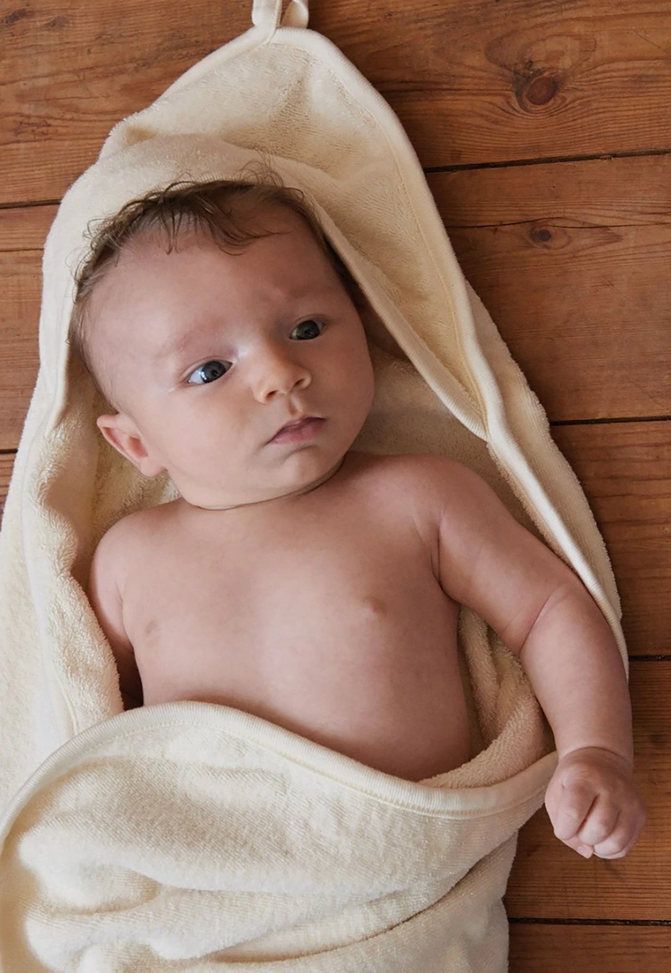 nature baby - hooded towel - natural