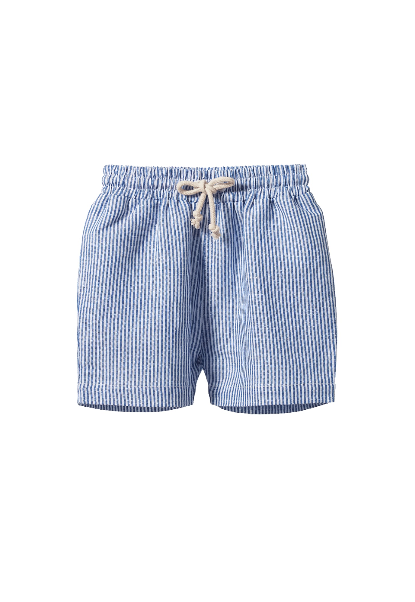 nature baby - james shorts linen - blue stripe