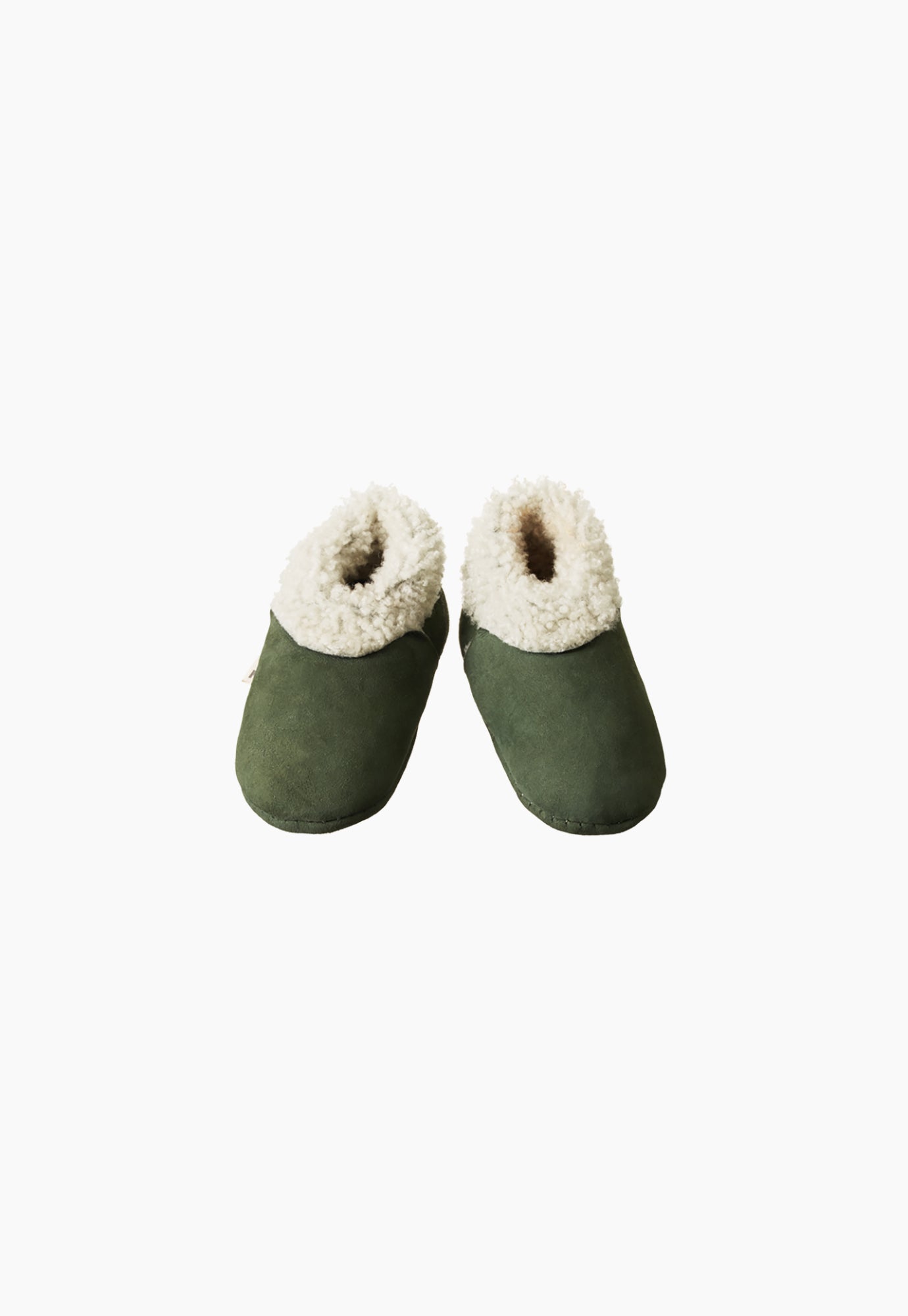 nature baby - lambskin booties - thyme