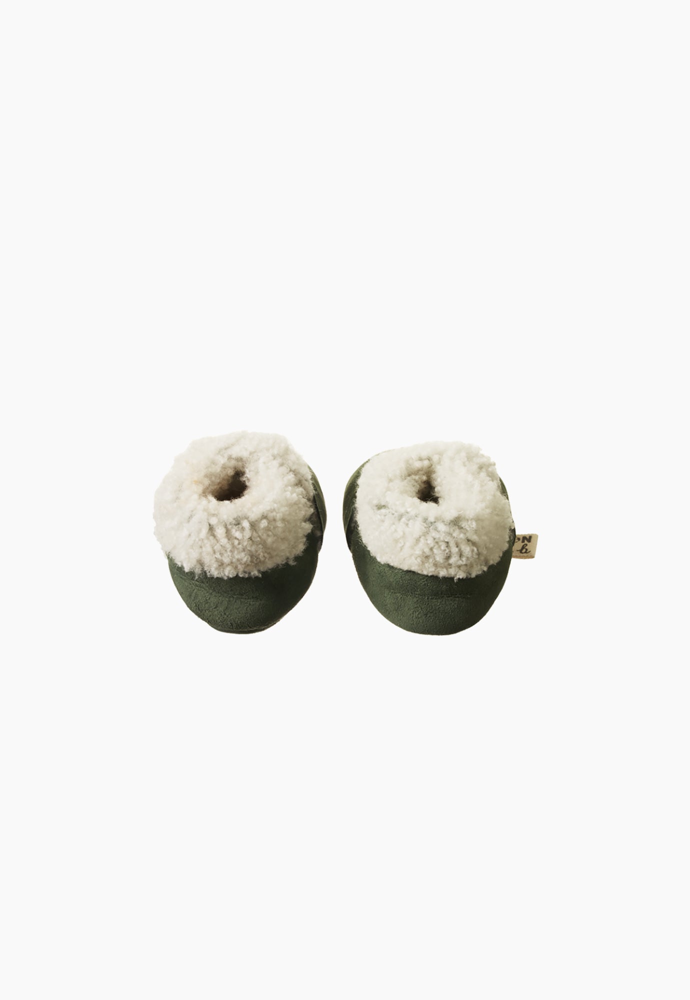 nature baby - lambskin booties - thyme