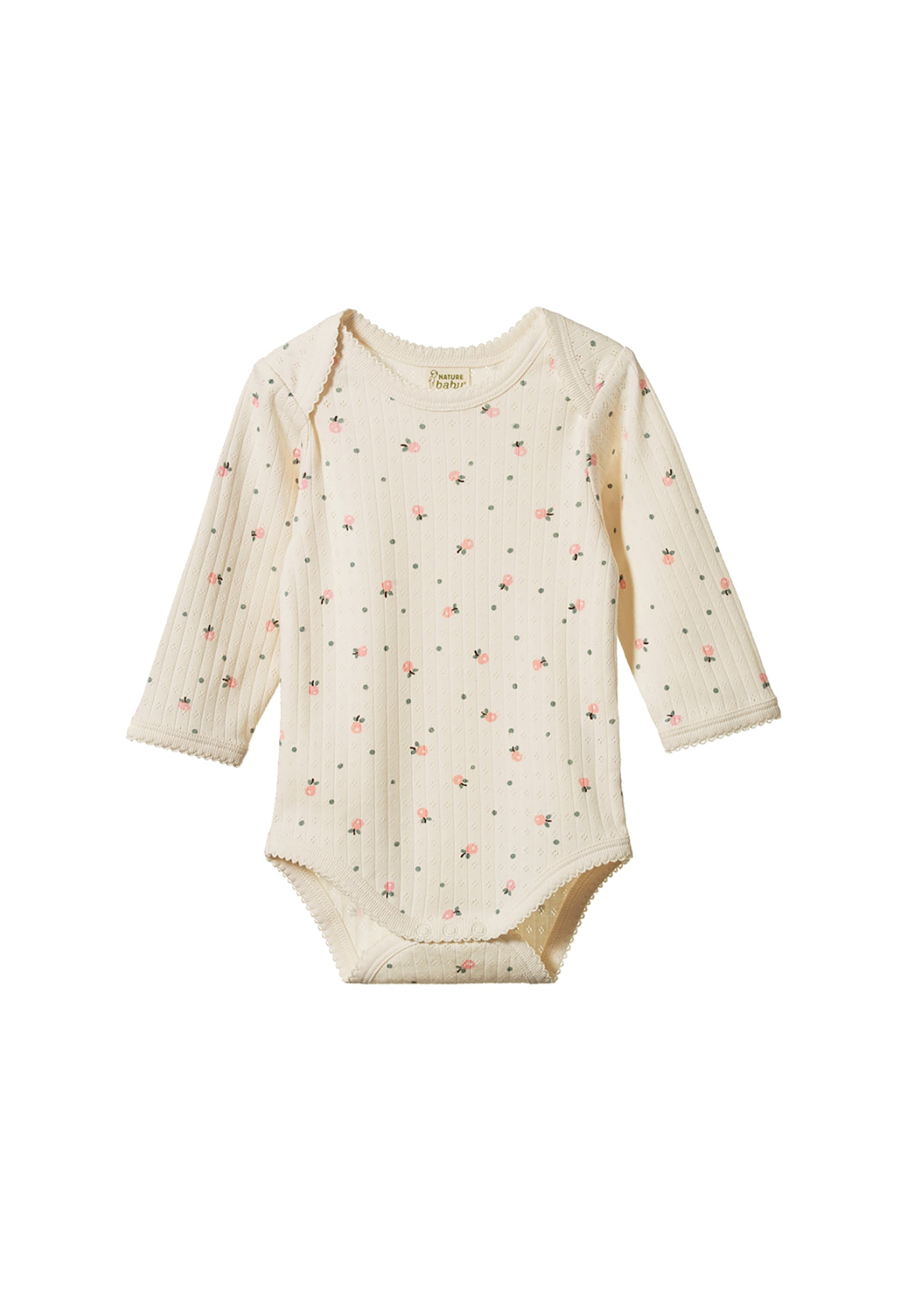 nature baby - long sleeve bodysuit - posey blossom