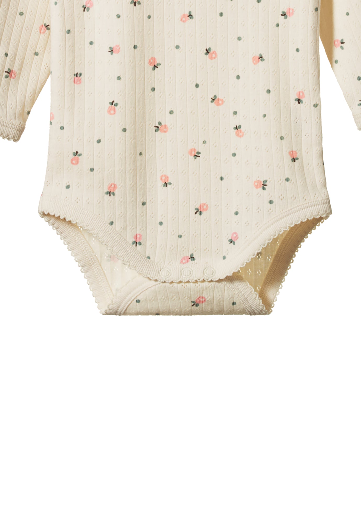 nature baby - long sleeve bodysuit - posey blossom