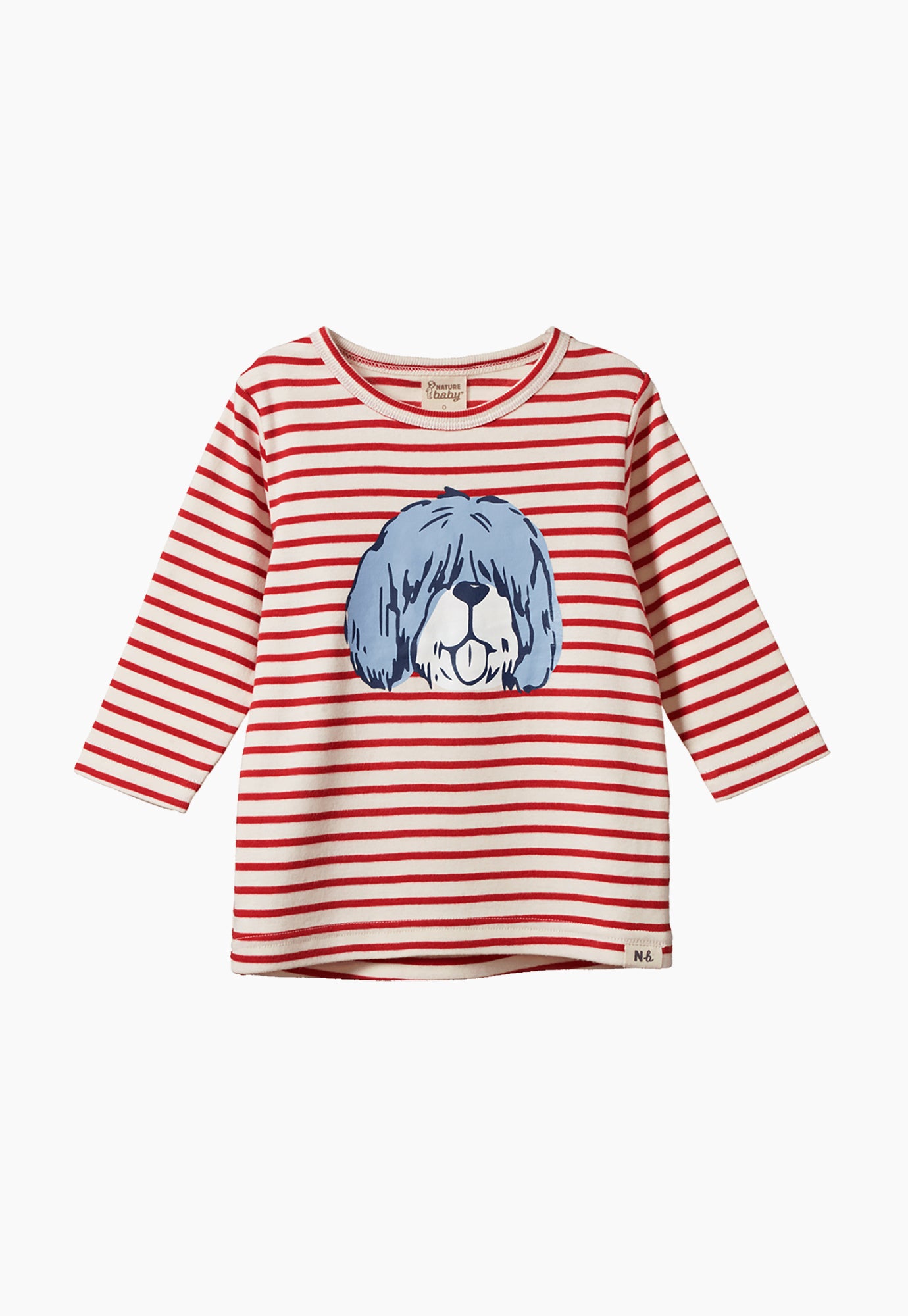 nature baby - long sleeve river tee - dog days red sailor stripe