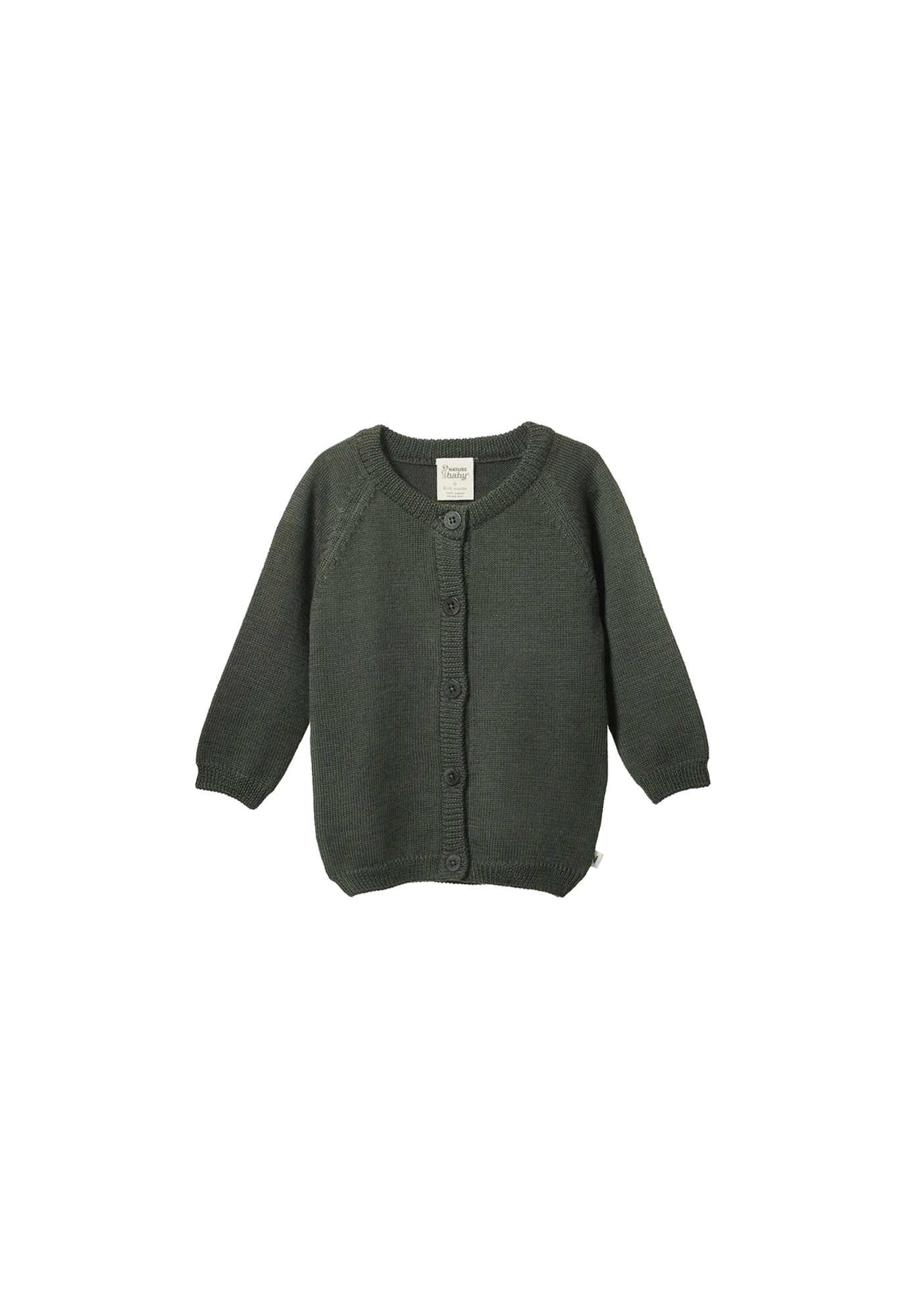 nature baby - merino knit cardigan - thyme