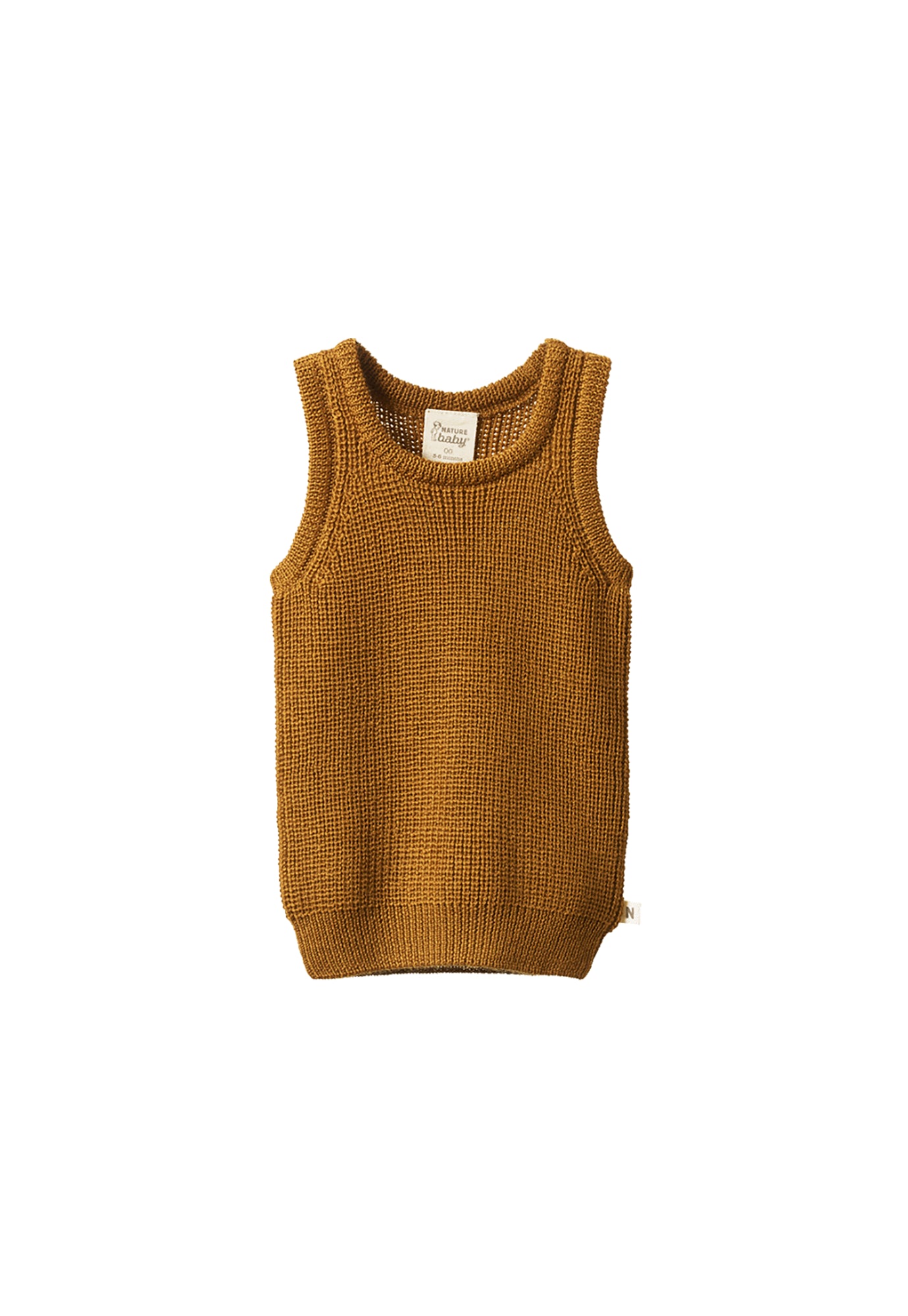 nature baby - merino knit vest - toffee