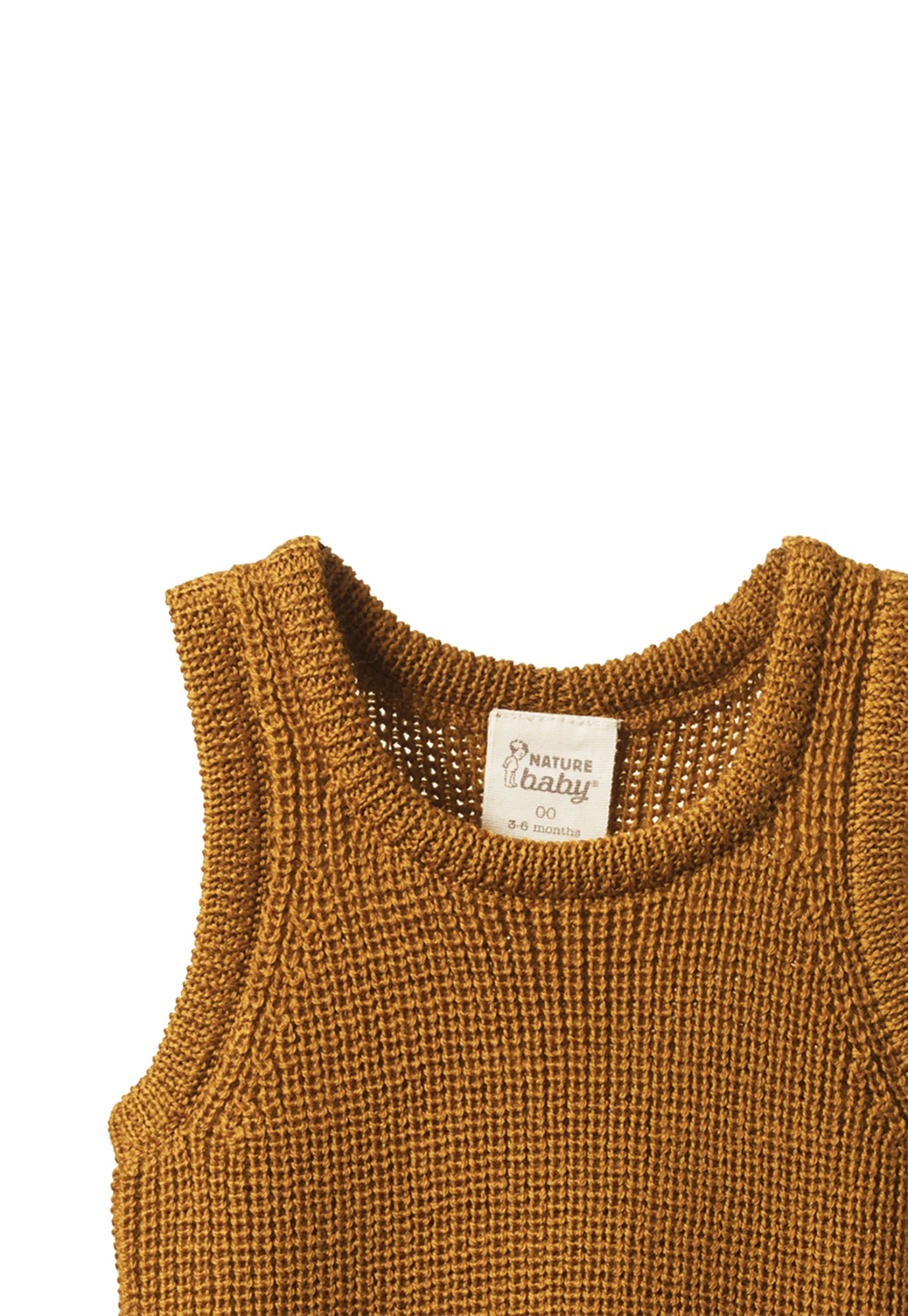 nature baby - merino knit vest - toffee