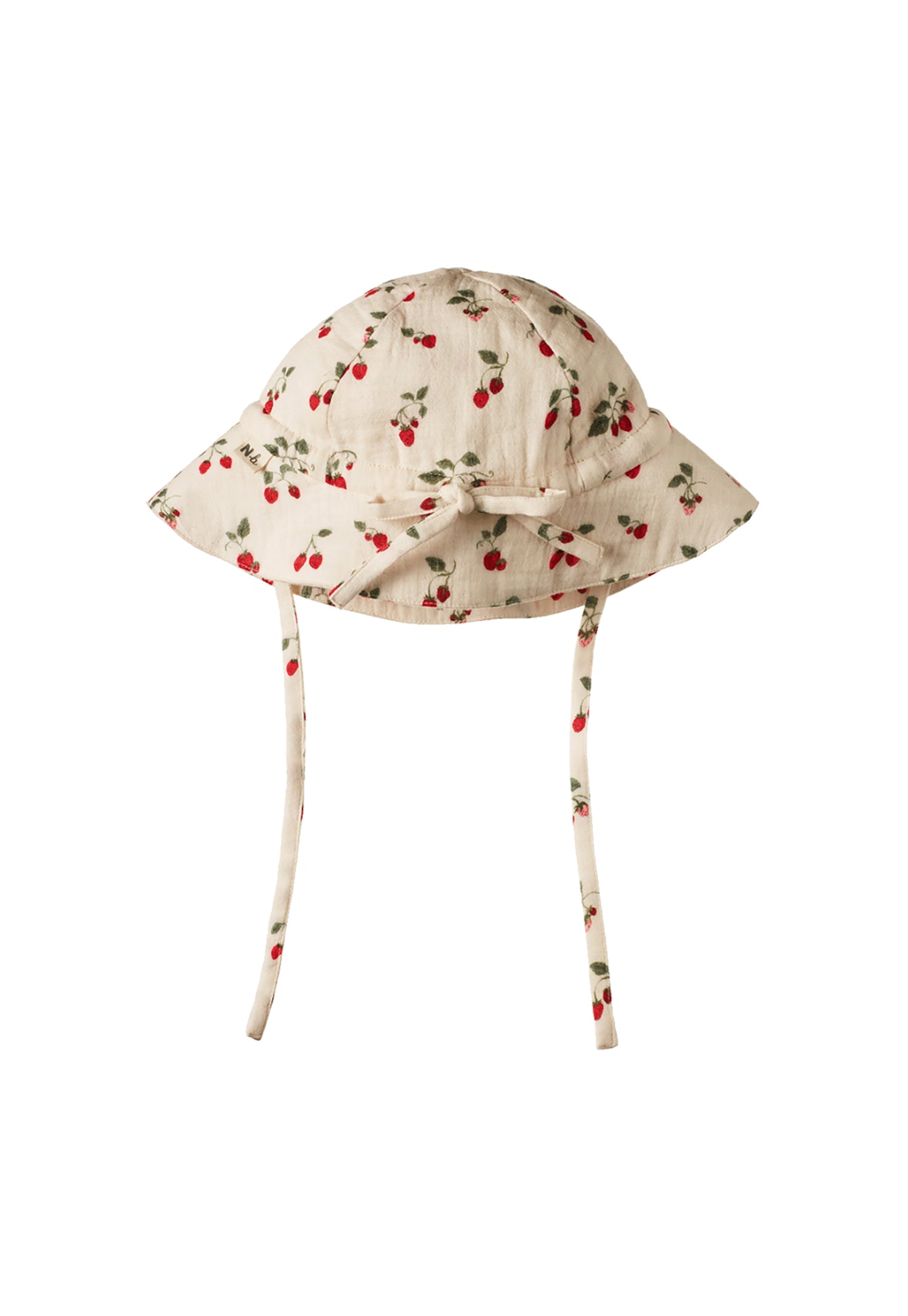 nature baby - muslin sunhat - strawberry blush