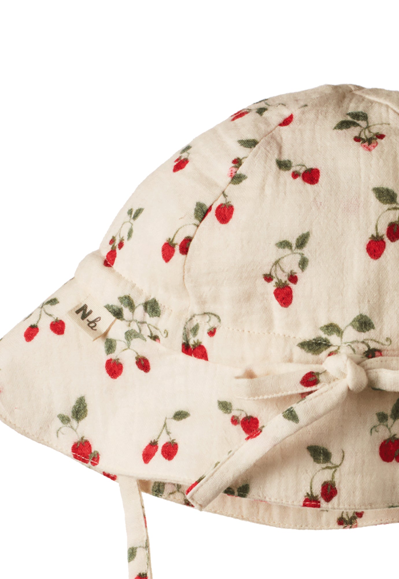 nature baby - muslin sunhat - strawberry blush