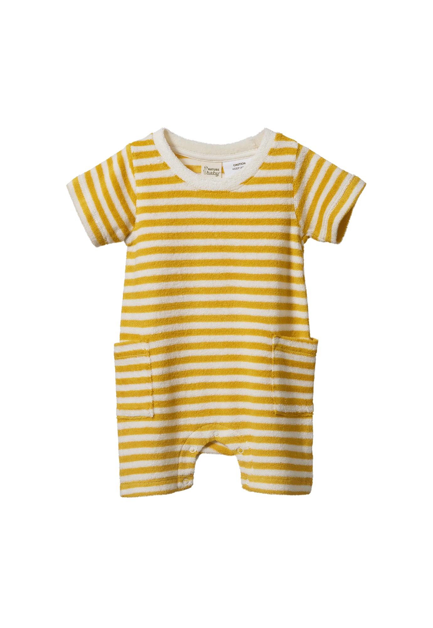 nature baby - ocean suit - golden sea stripe