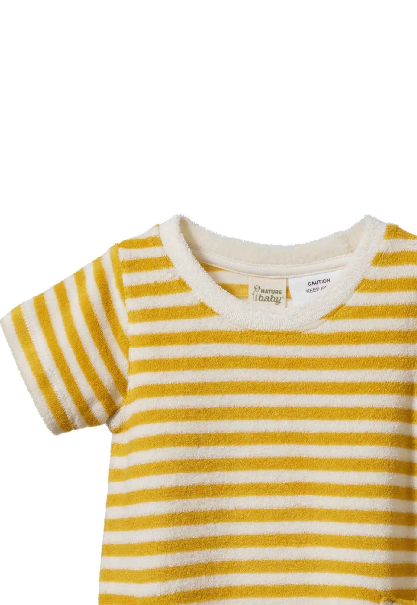 nature baby - ocean suit - golden sea stripe