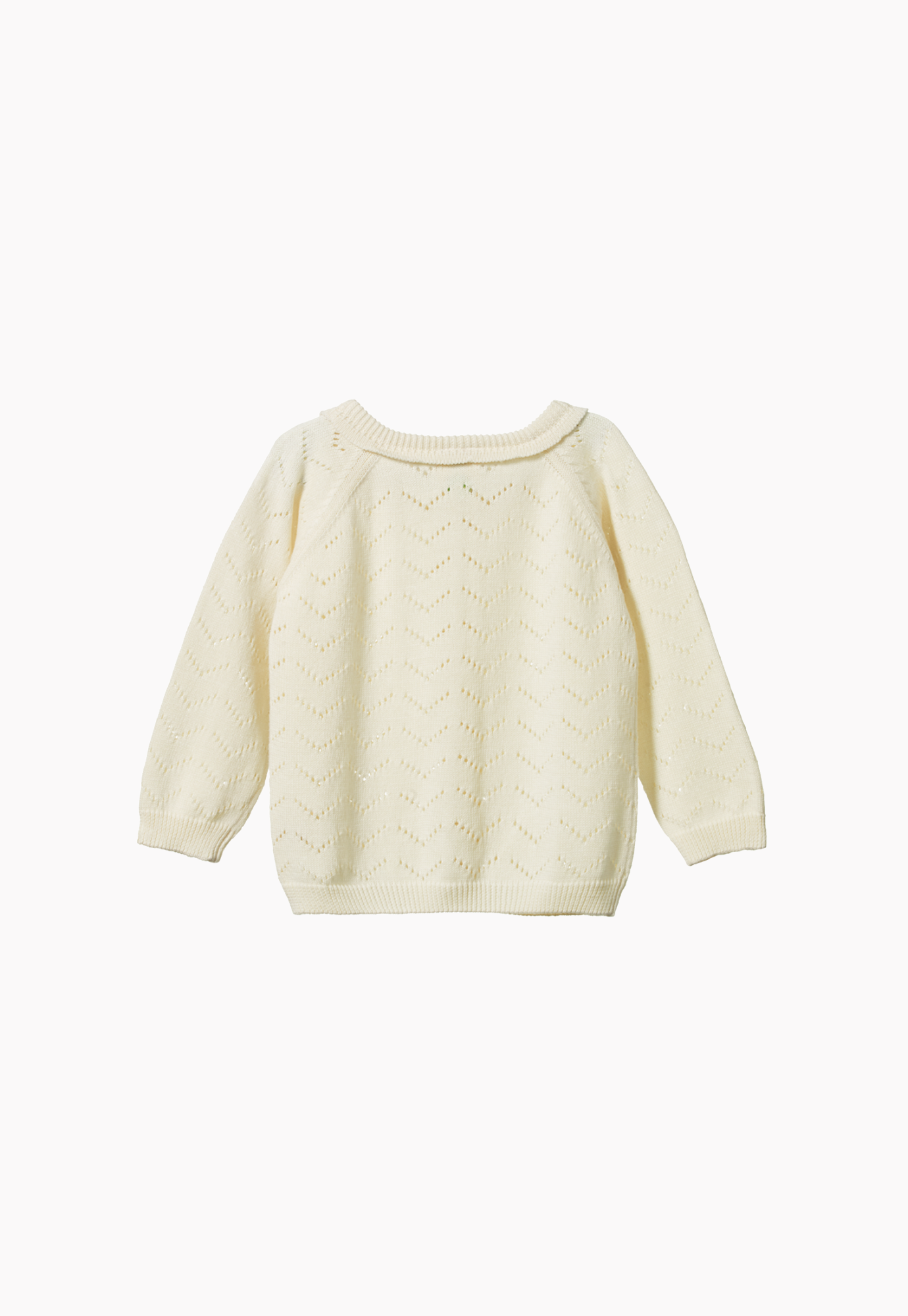 nature baby - piper cardigan - natural pointelle