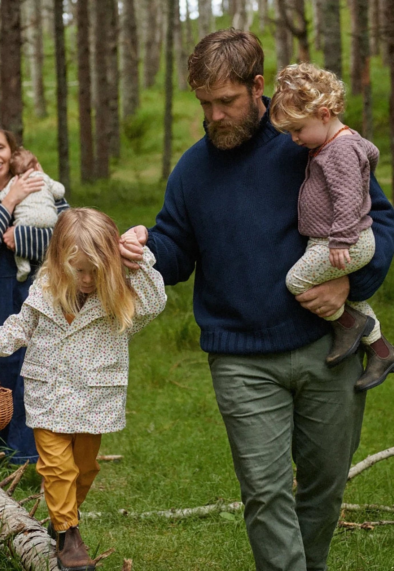 nature baby - piper cardigan - twilight basket knit