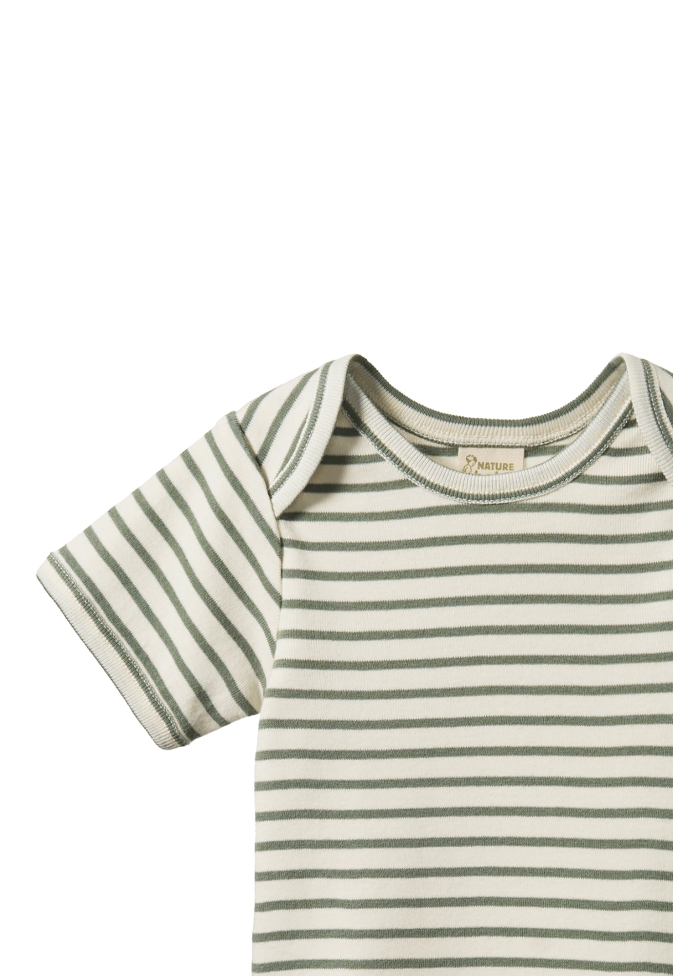 nature baby - short sleeve bodysuit - nettle sailor stripe