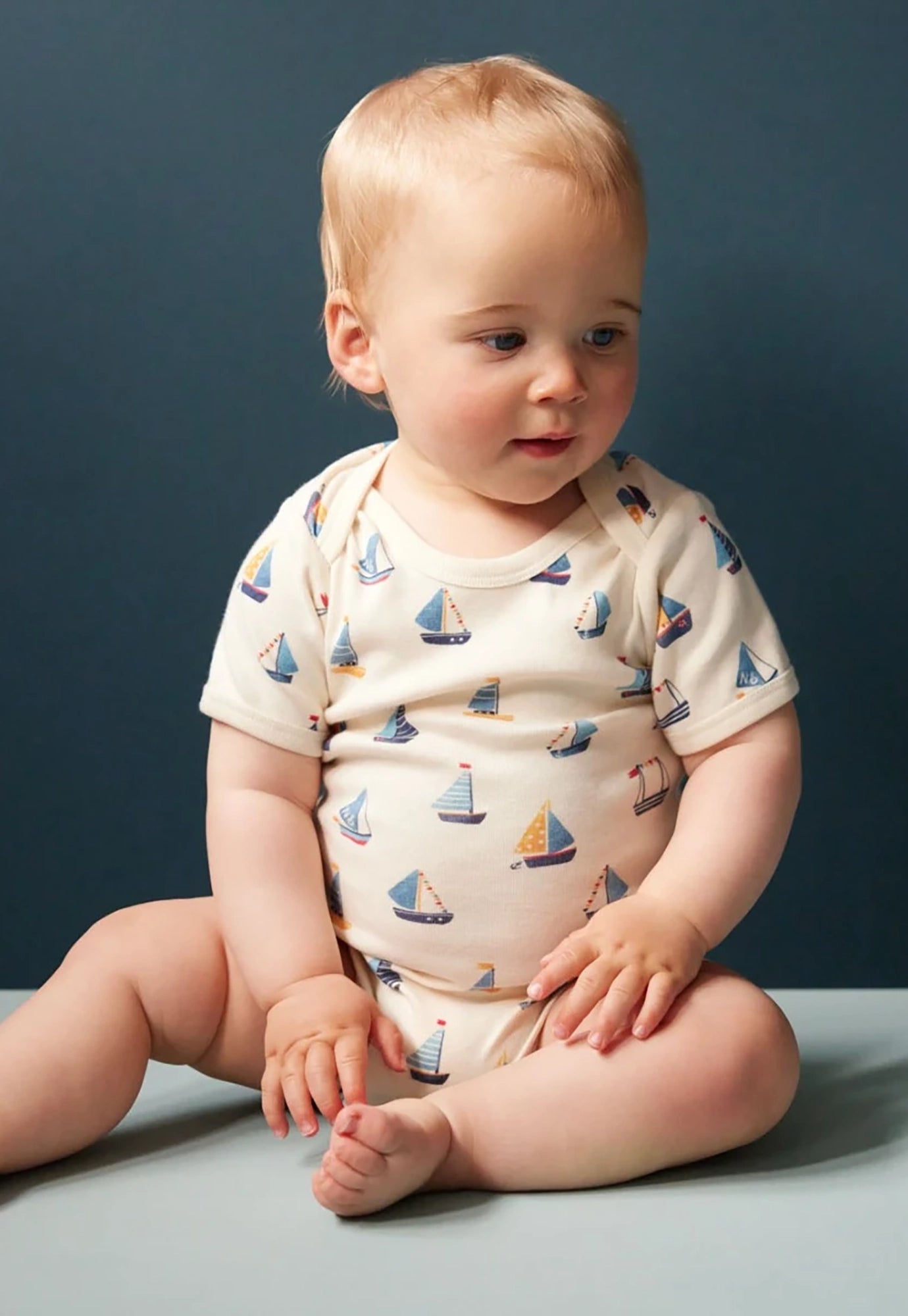 nature baby - short sleeve bodysuit - regatta