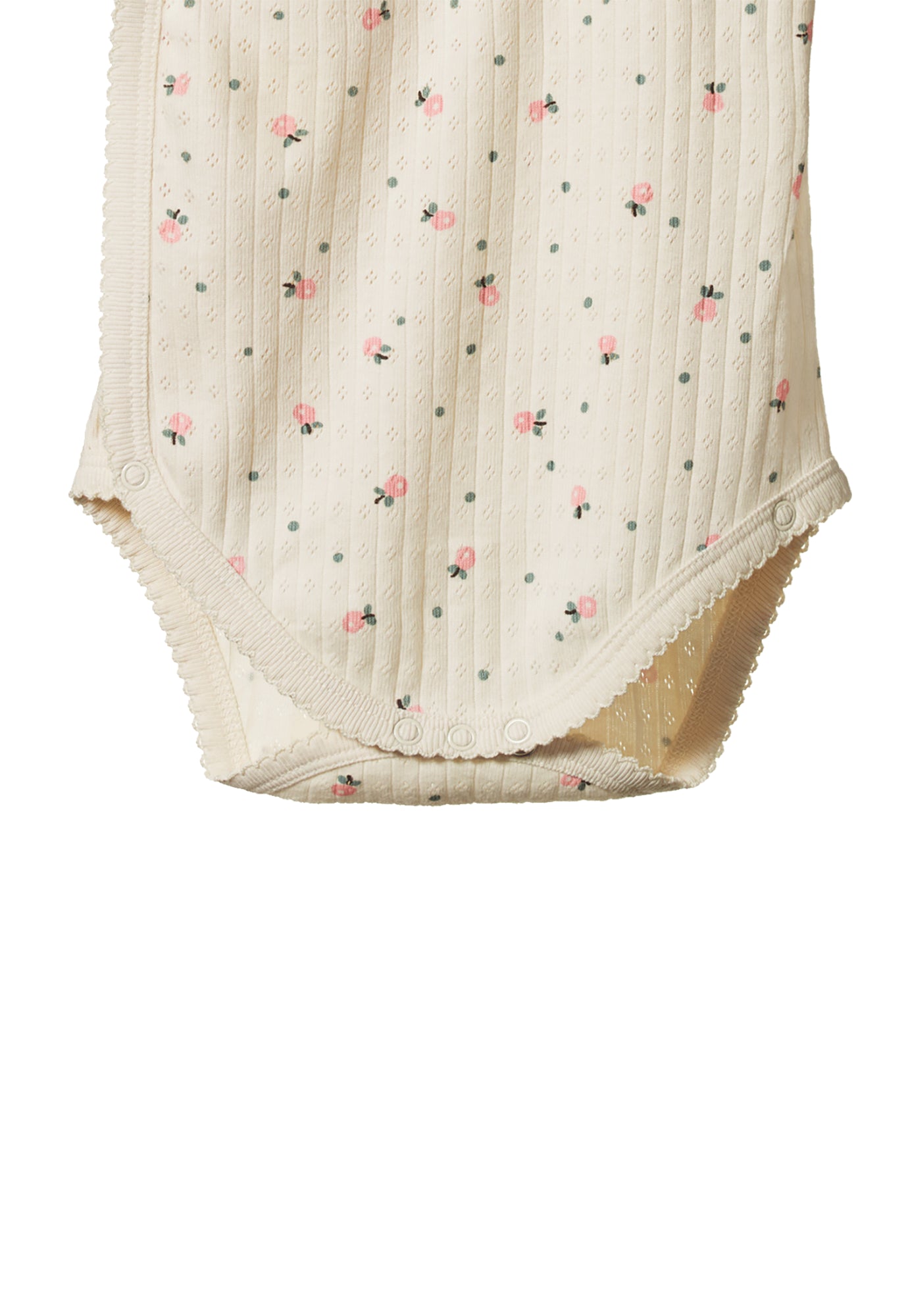 nature baby - short sleeve kimono bodysuit pointelle - posey blossom