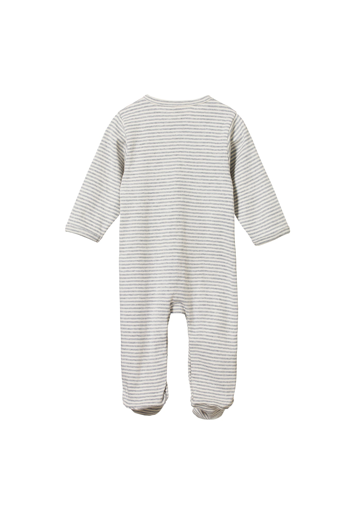 nature baby - stretch & grow - grey marl stripe