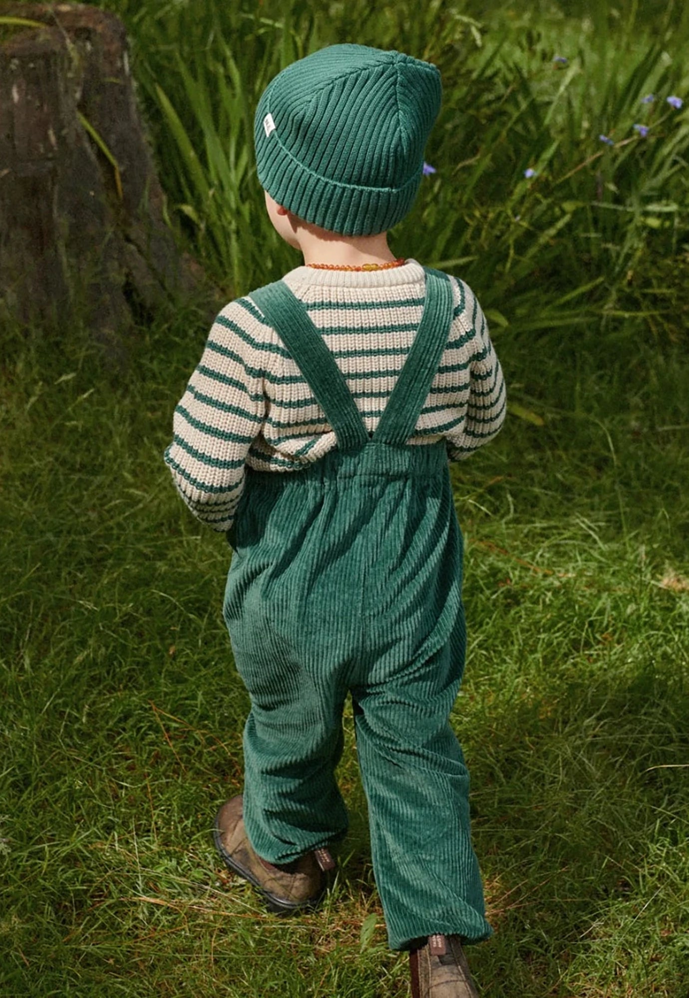 nature baby - tipper overalls - pine