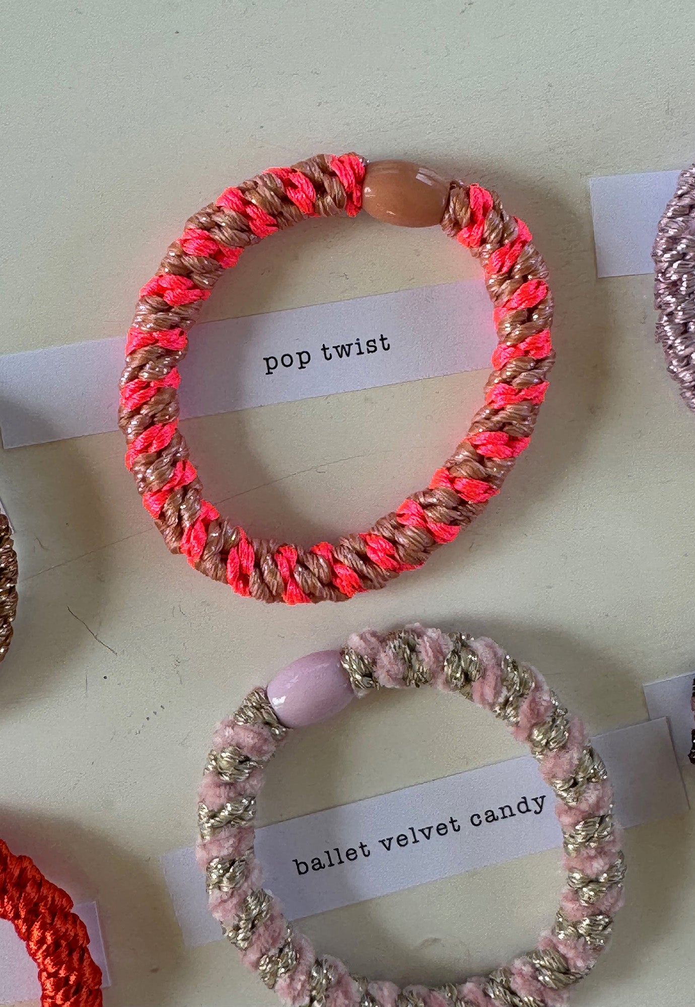 p+p - braided hair ties - fleur collection