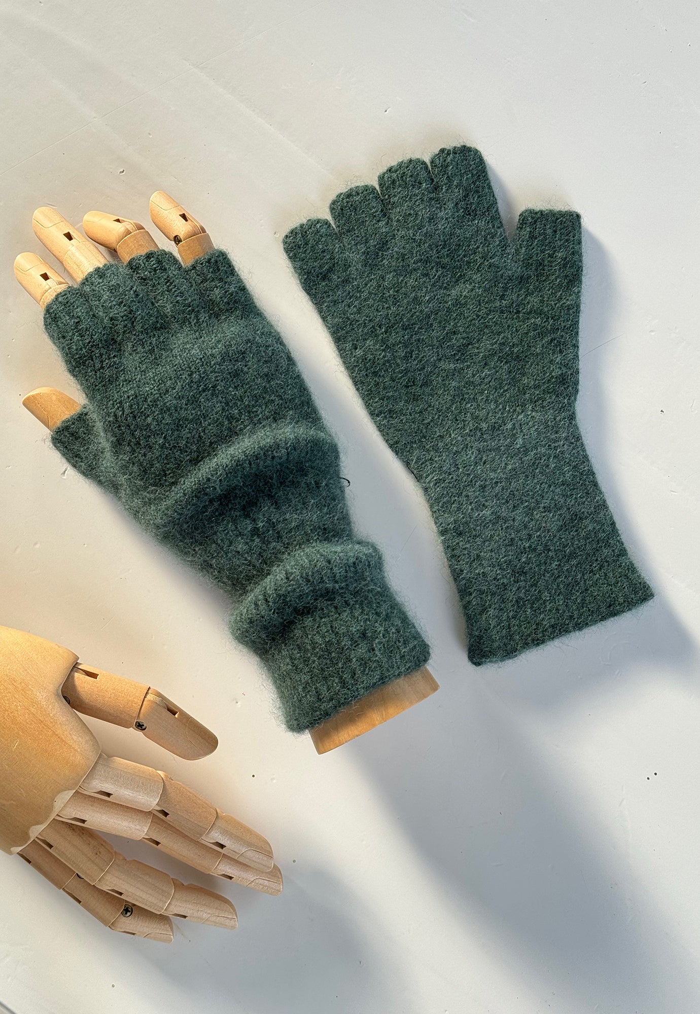 penelope durston - angora fingerless gloves - mid