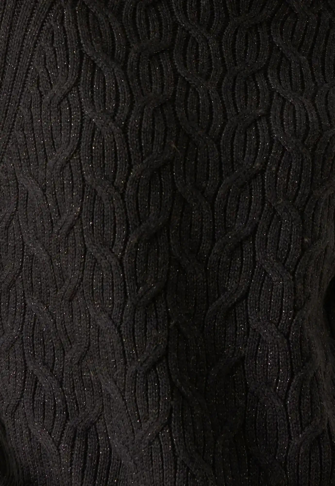 pol - bennet lurex cable knit - charcoal