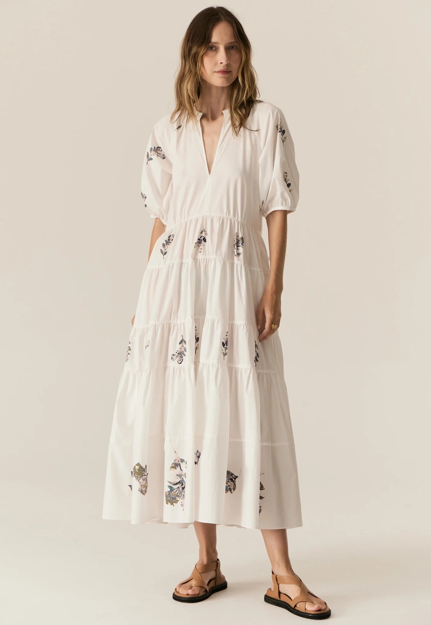 pol - botanist tiered dress