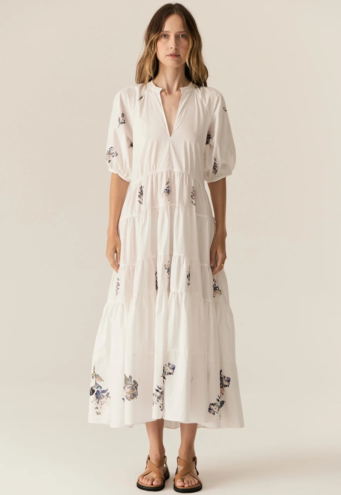 pol - botanist tiered dress