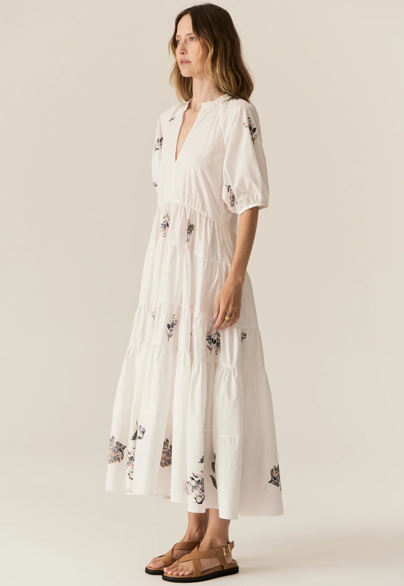 pol - botanist tiered dress