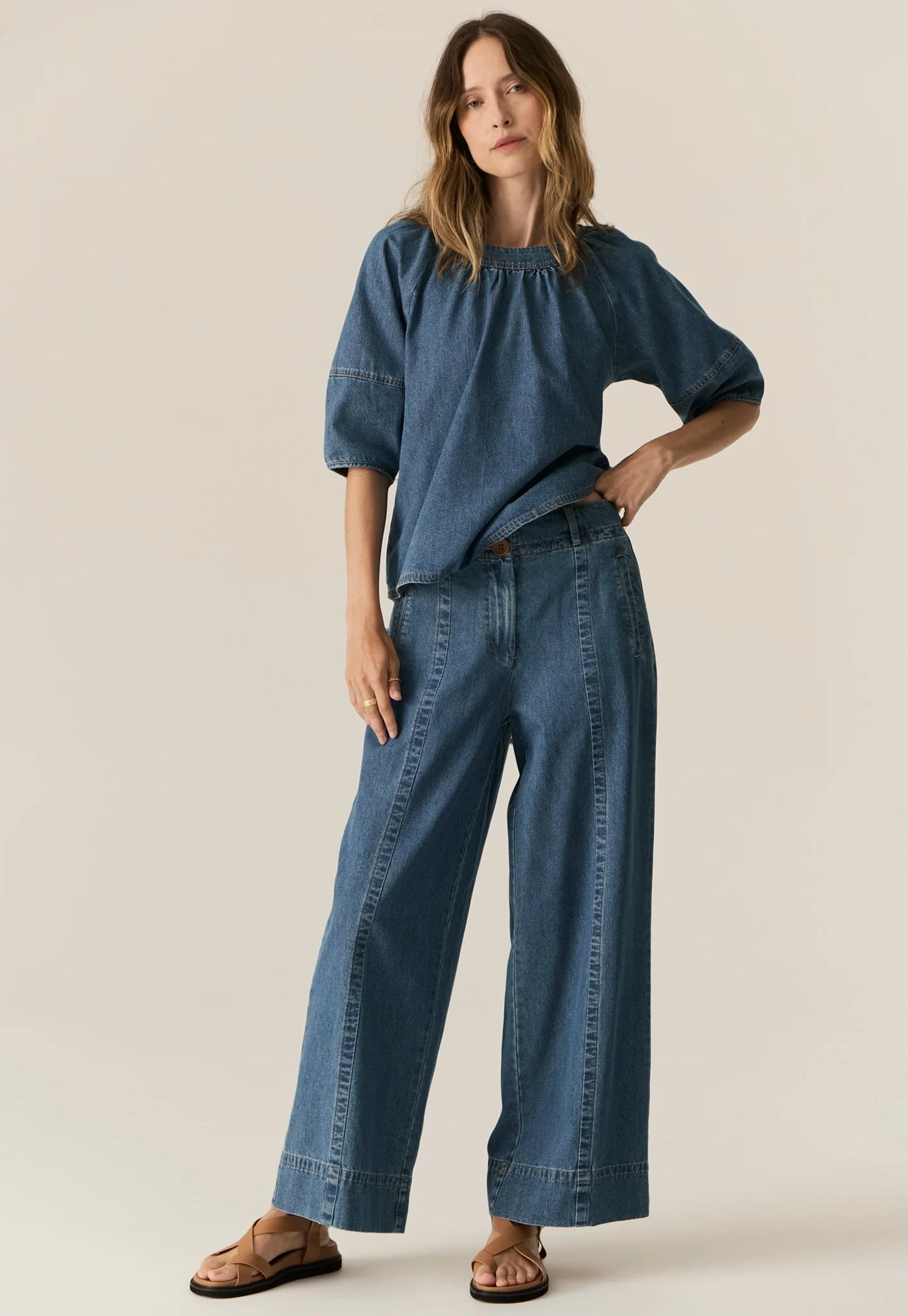 pol - carsen top - light wash