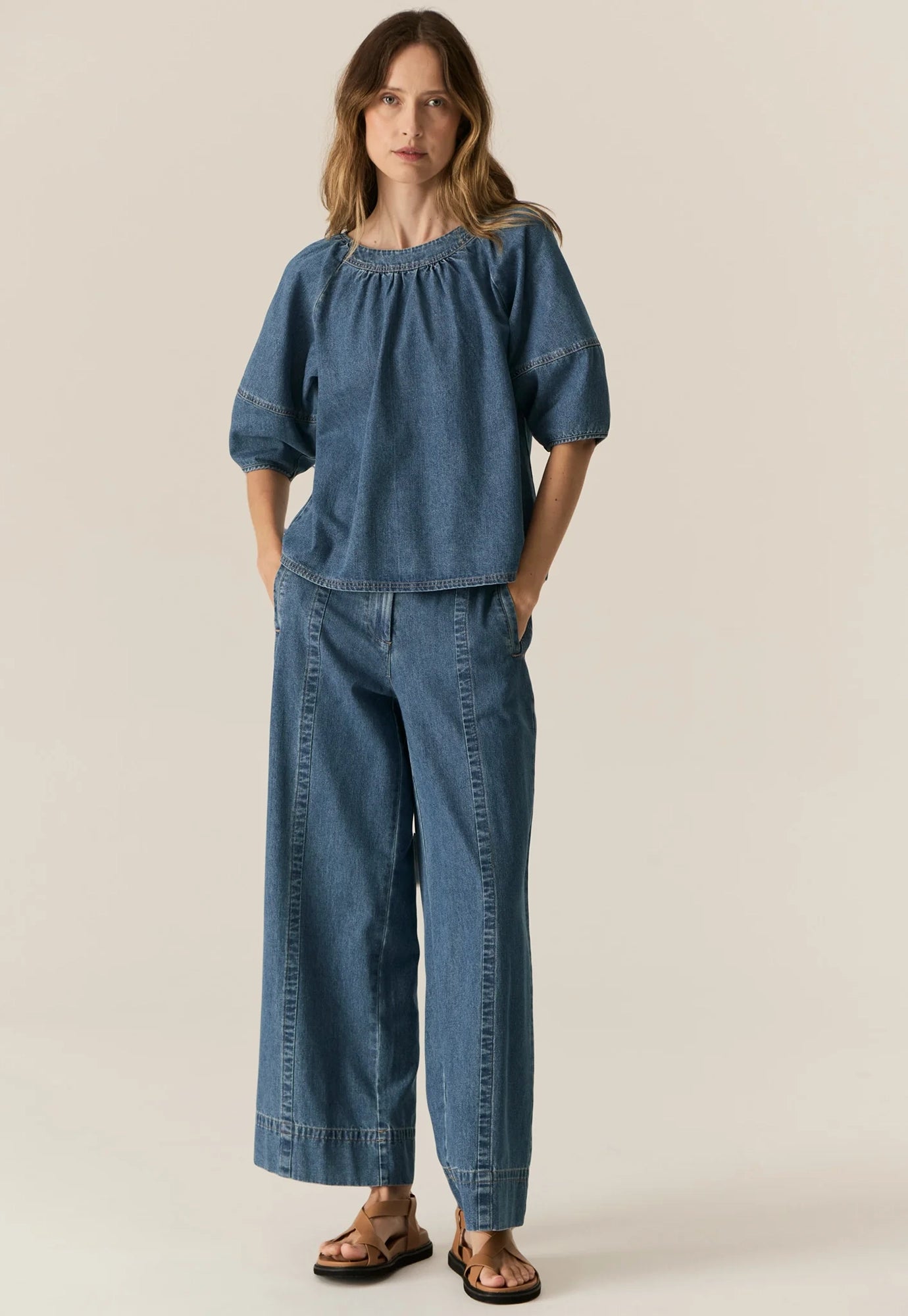 pol - carsen top - light wash