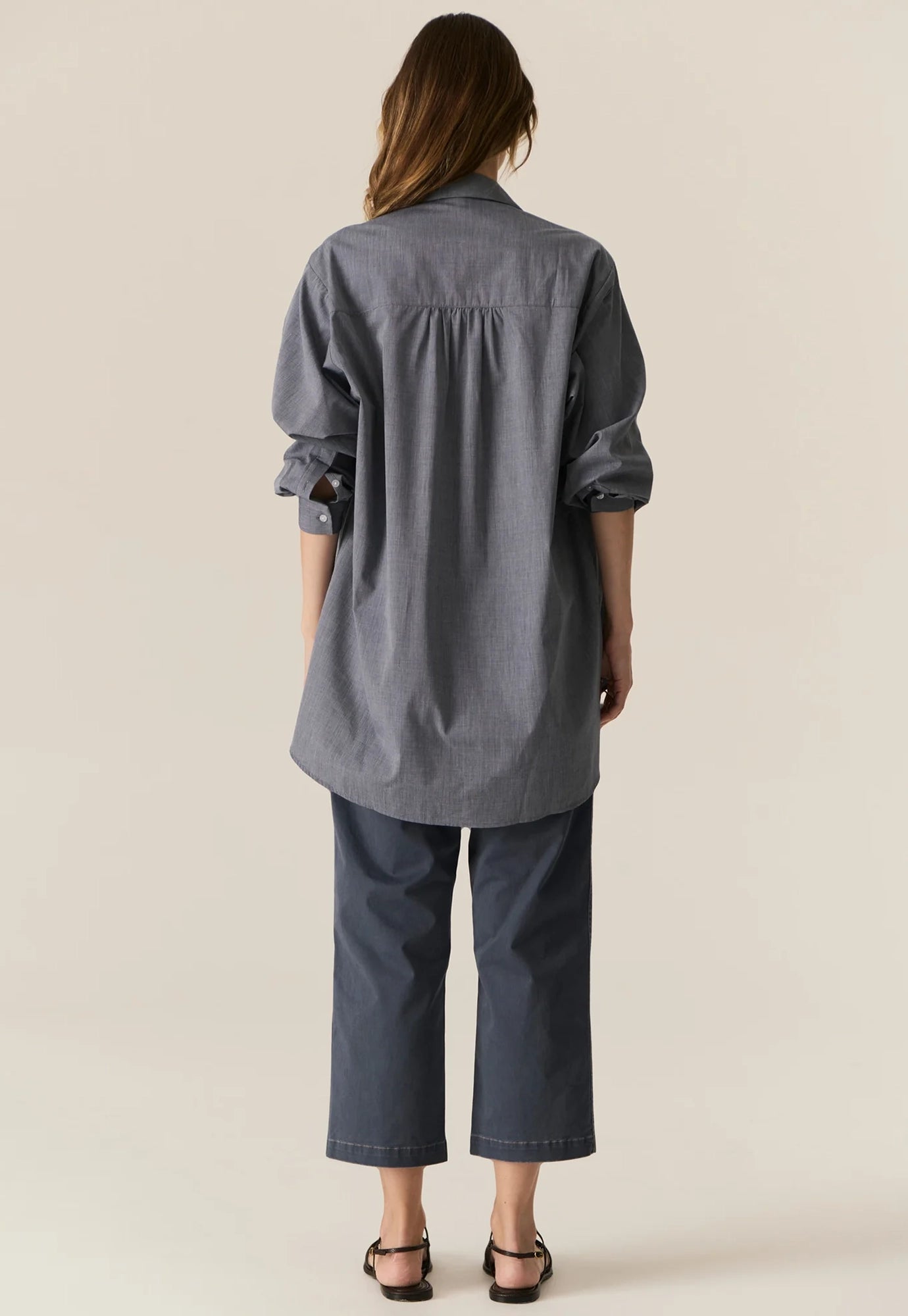 pol - fern tapered pant - blue