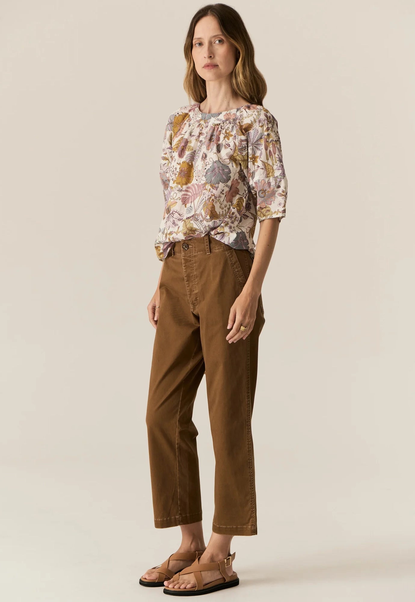 pol - fern tapered pant - espresso
