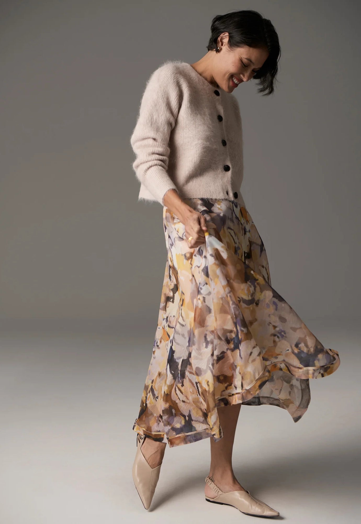 pol - finlay cardigan - blush
