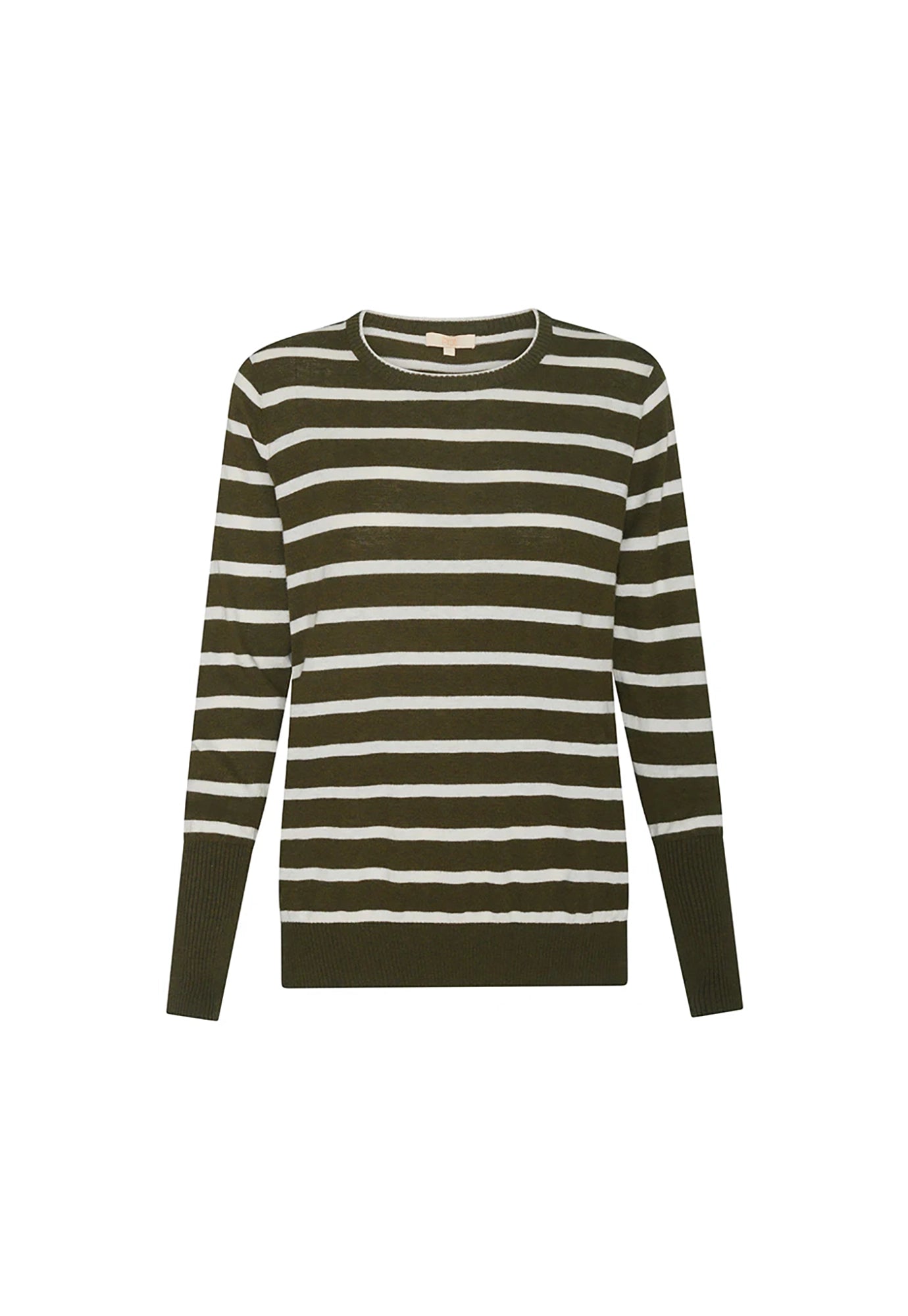 pol - liora knit - khaki/pebble stripe