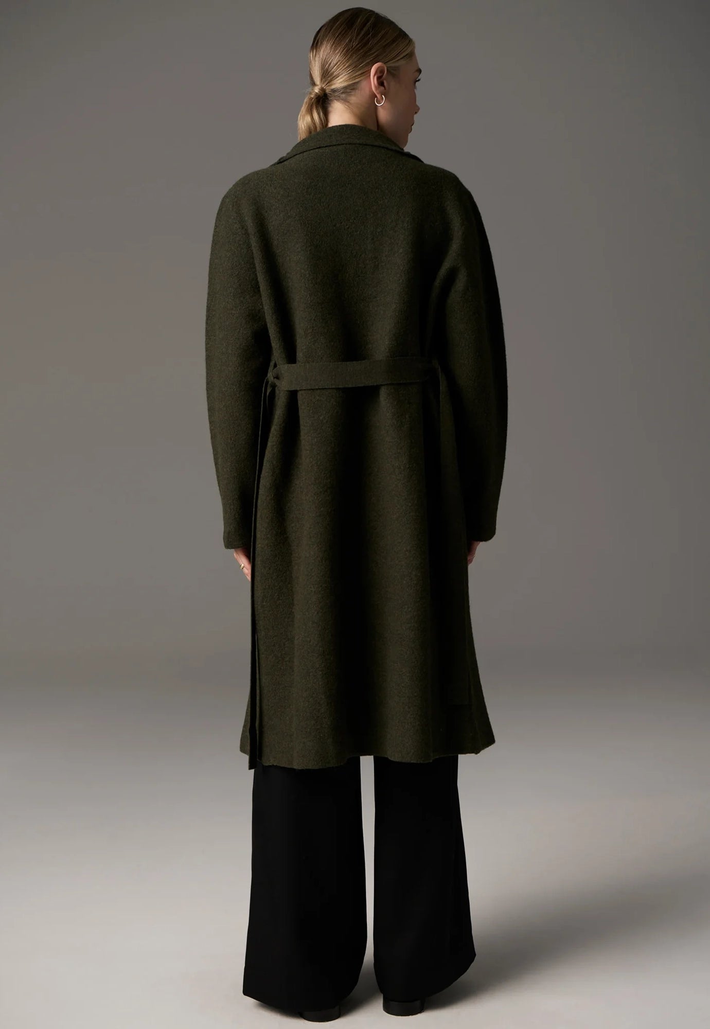 pol - ruben draped coat - khaki