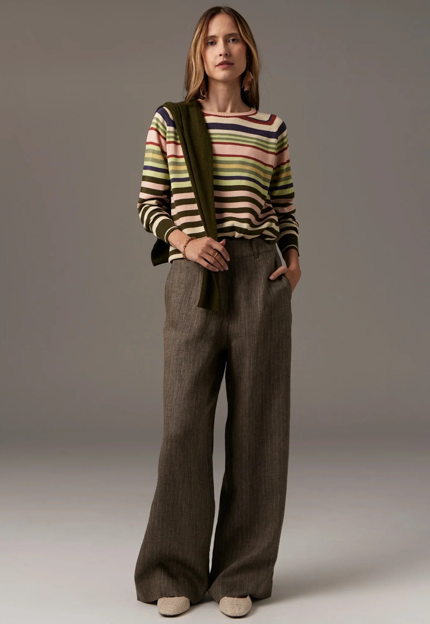 pol - sela multi stripe knit - multi