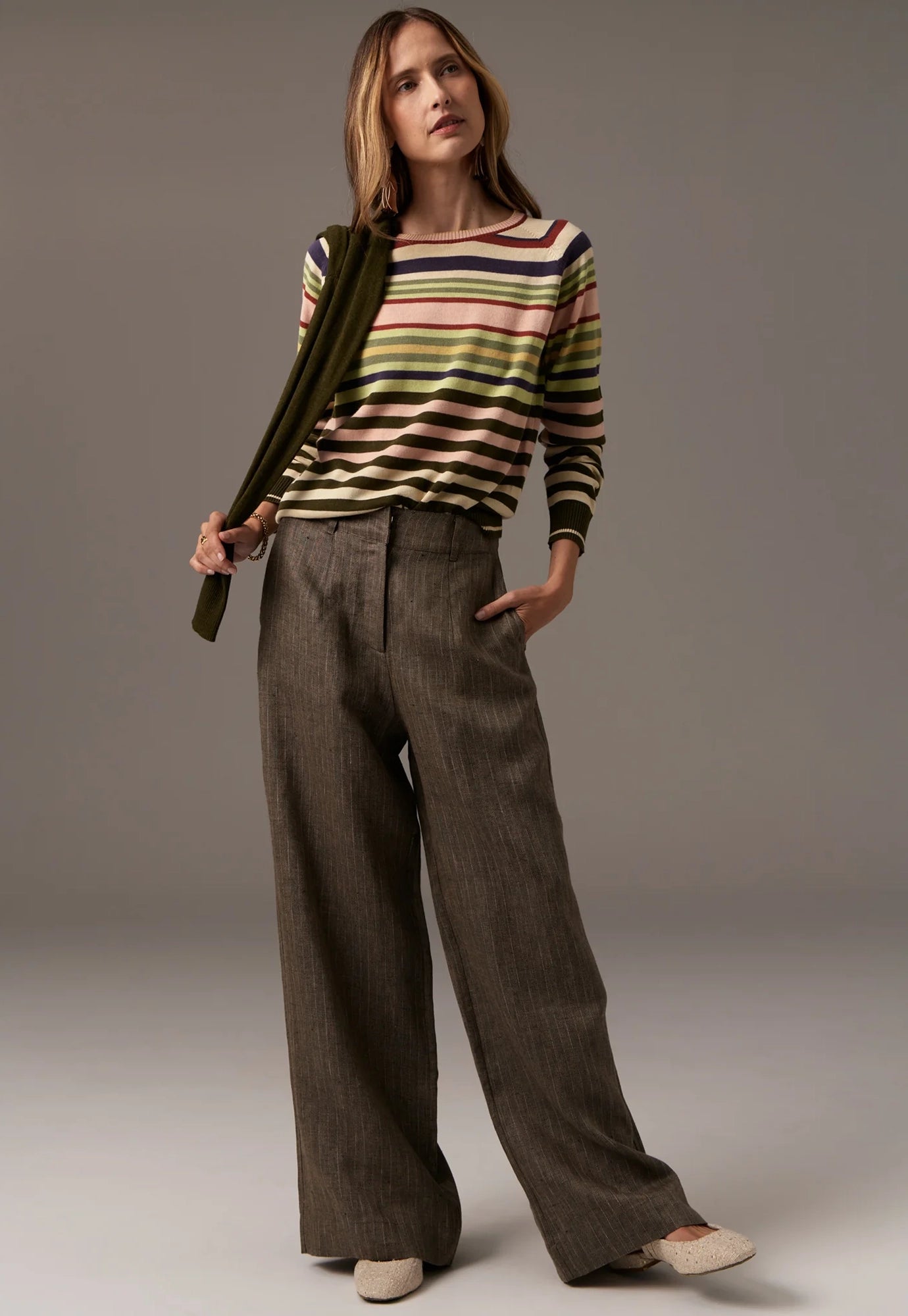 pol - sela multi stripe knit - multi