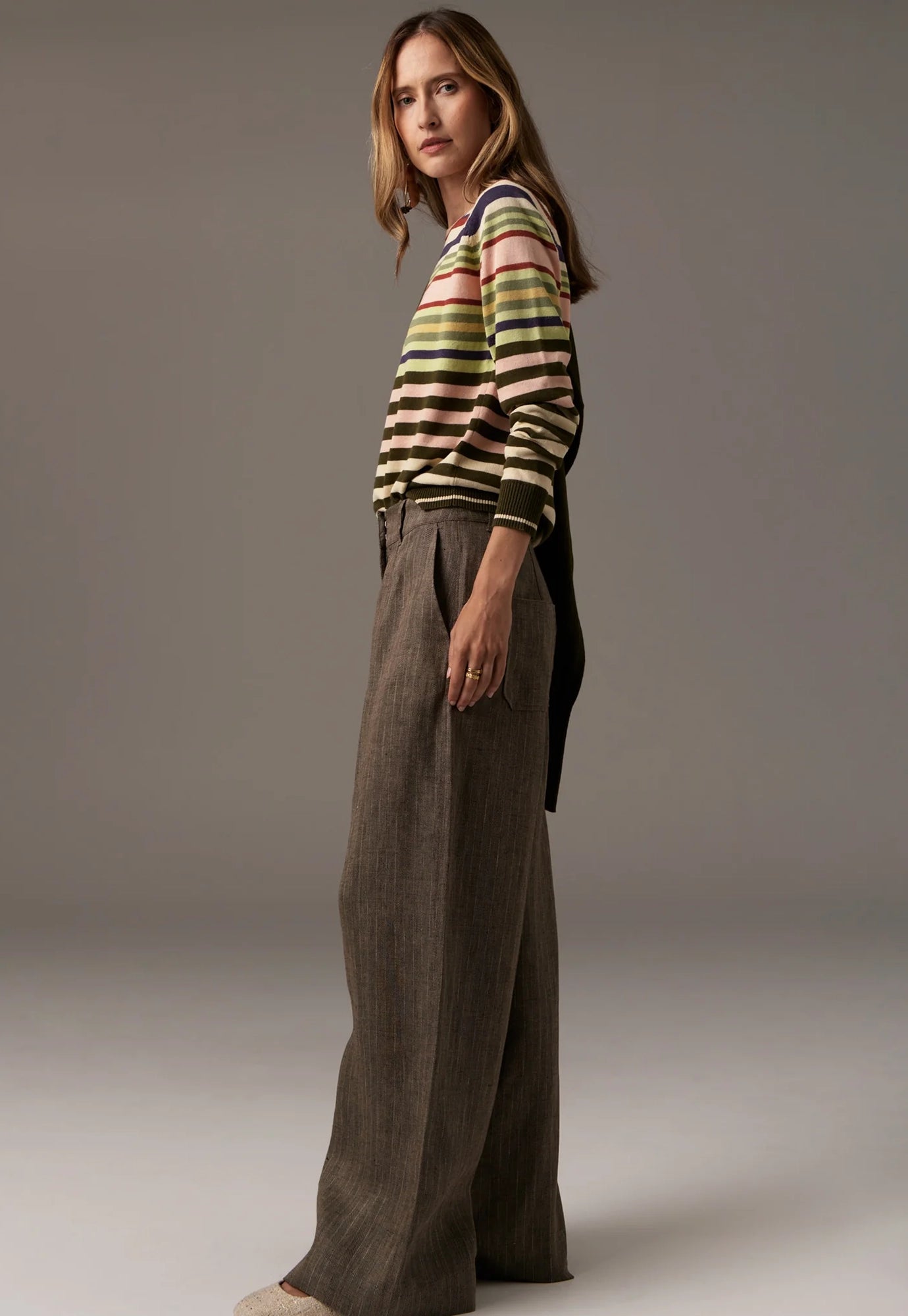 pol - sela multi stripe knit - multi