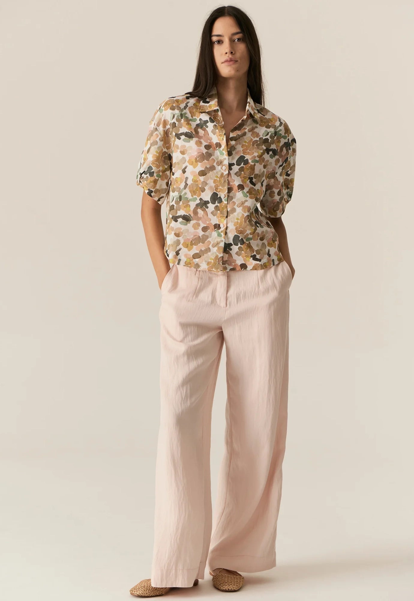 pol - speckle shirt - speckle print