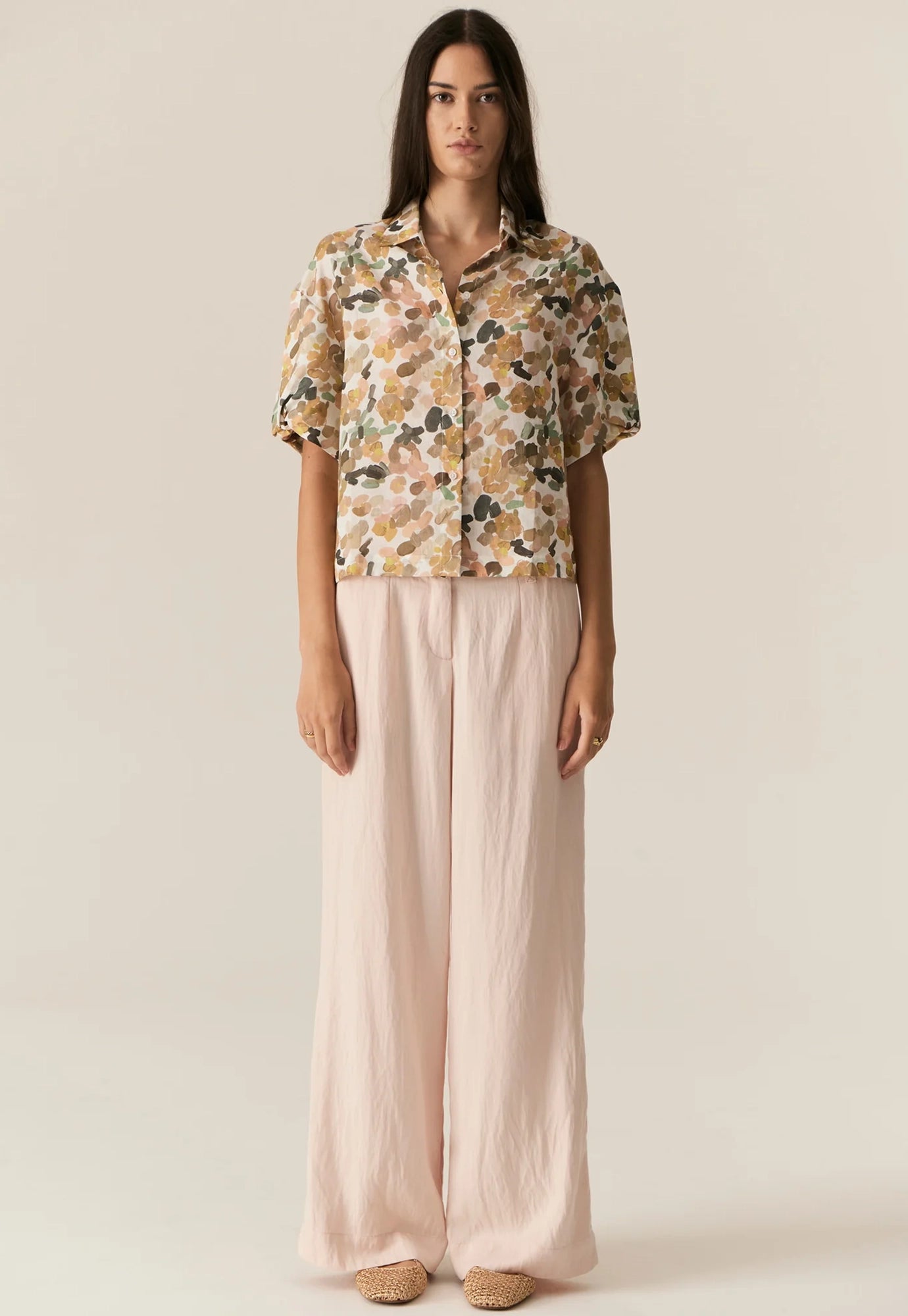 pol - speckle shirt - speckle print