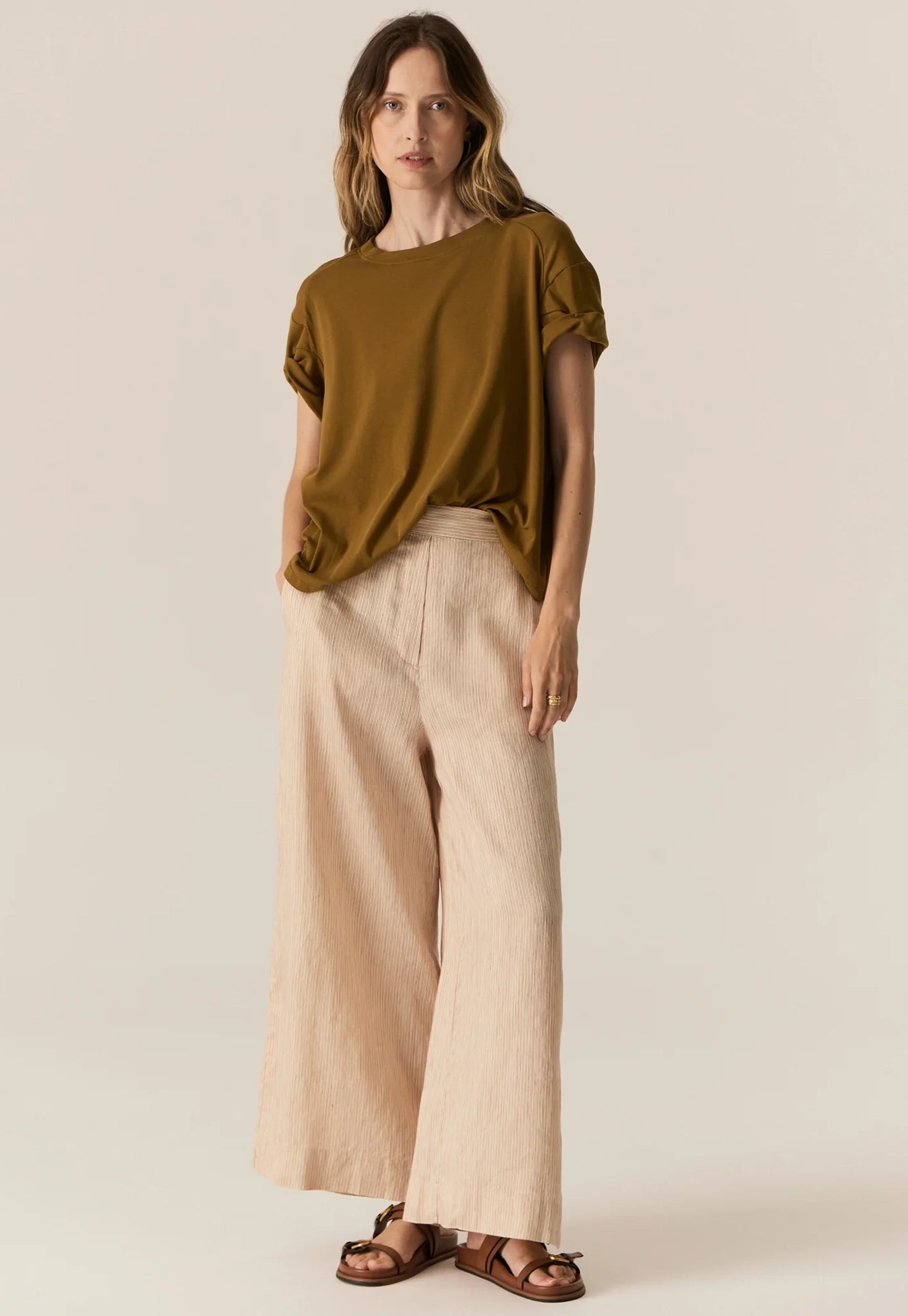 pol - stelle pant - red/natural stripe