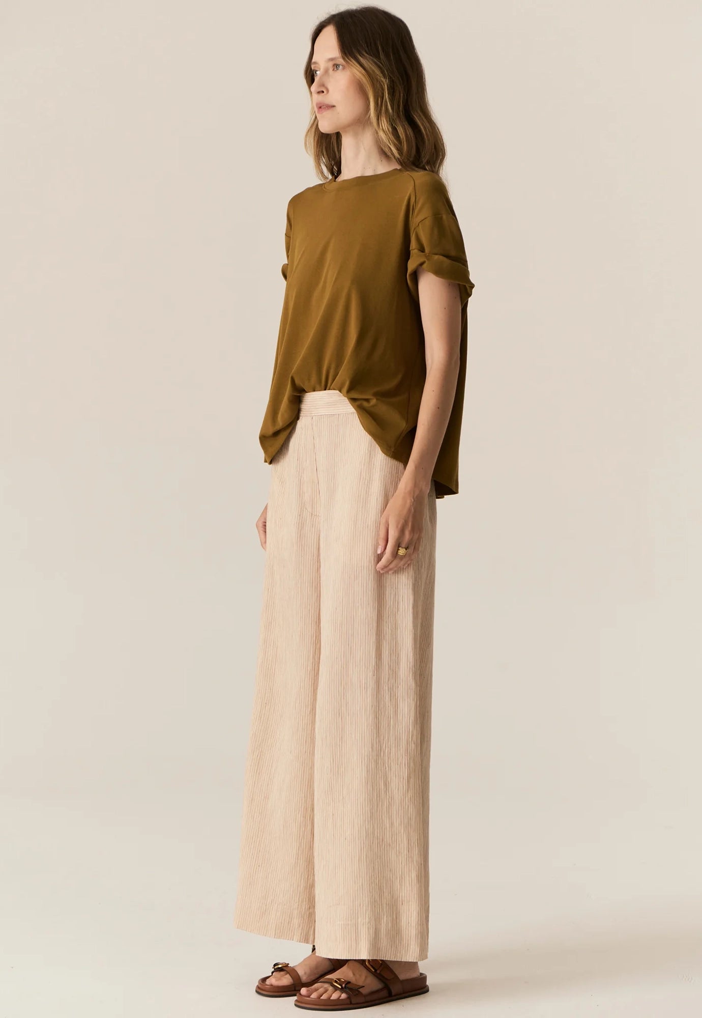 pol - stelle pant - red/natural stripe