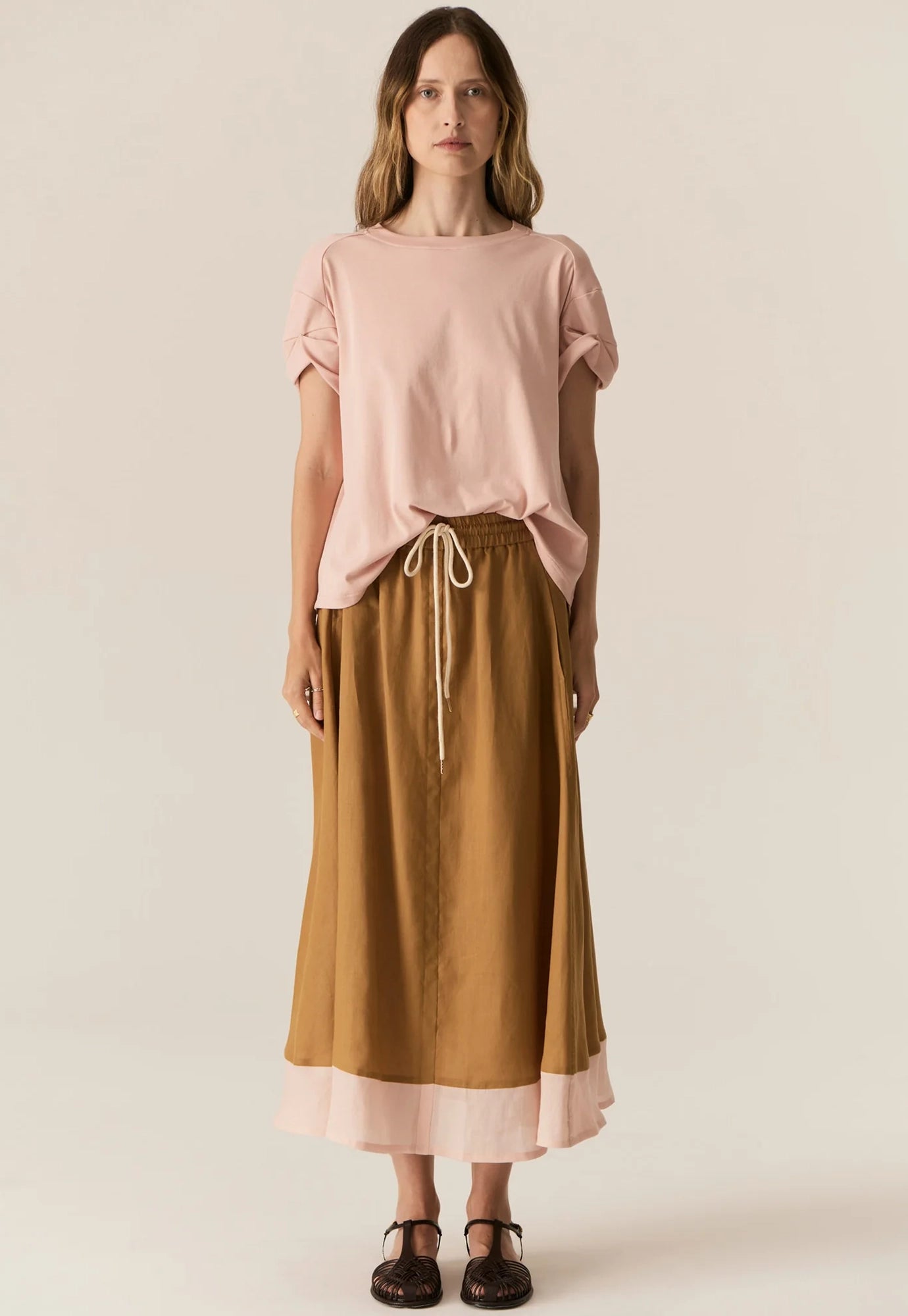 pol - zone cap tee - blush